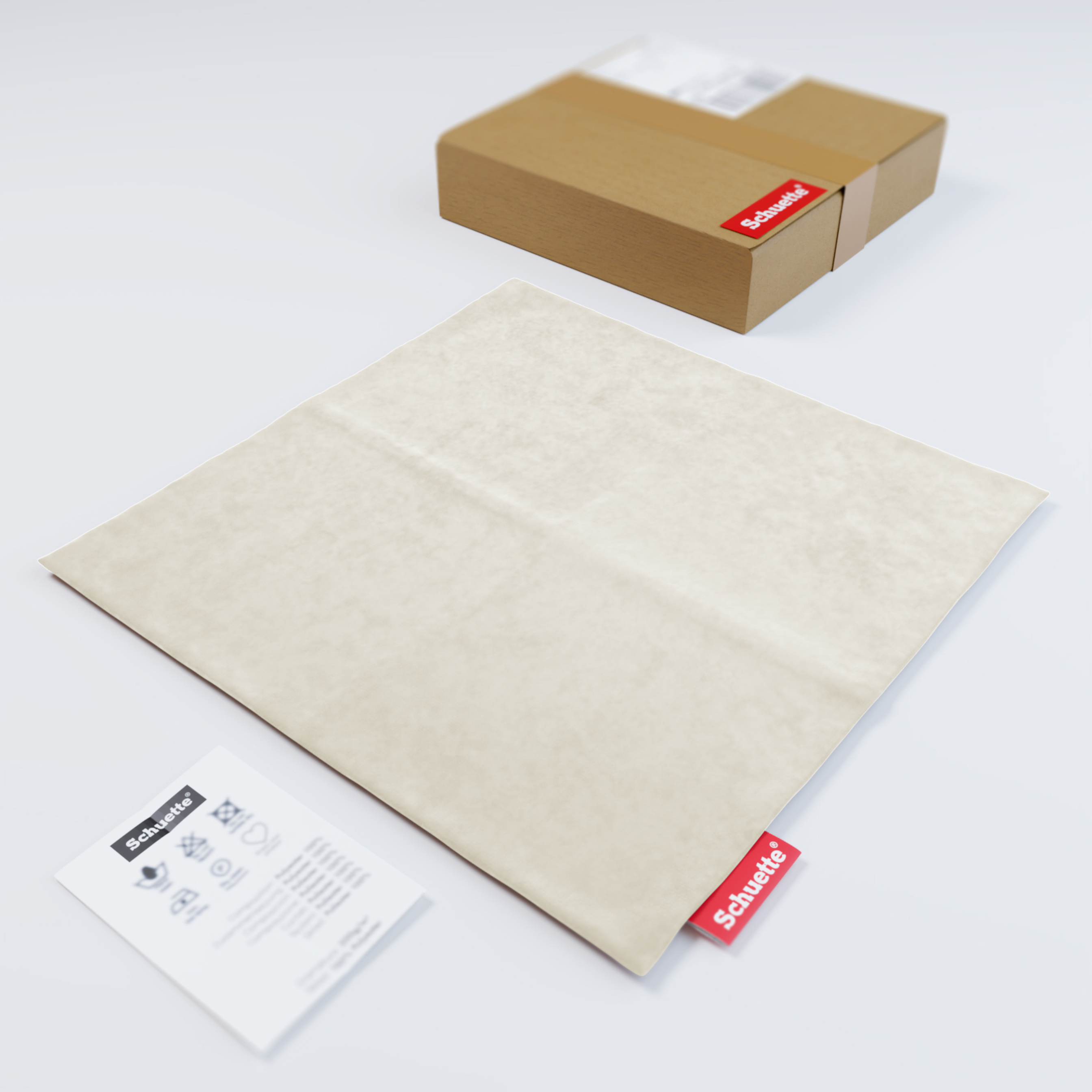 Schuette® Dekorativer Kissenbezug aus Samt mit verdecktem Reißverschluss • Millenium Velvet Kollektion: Polar Bear (Weiß-Beige) • 1 Stück • Knitterfrei • Kuschelweich