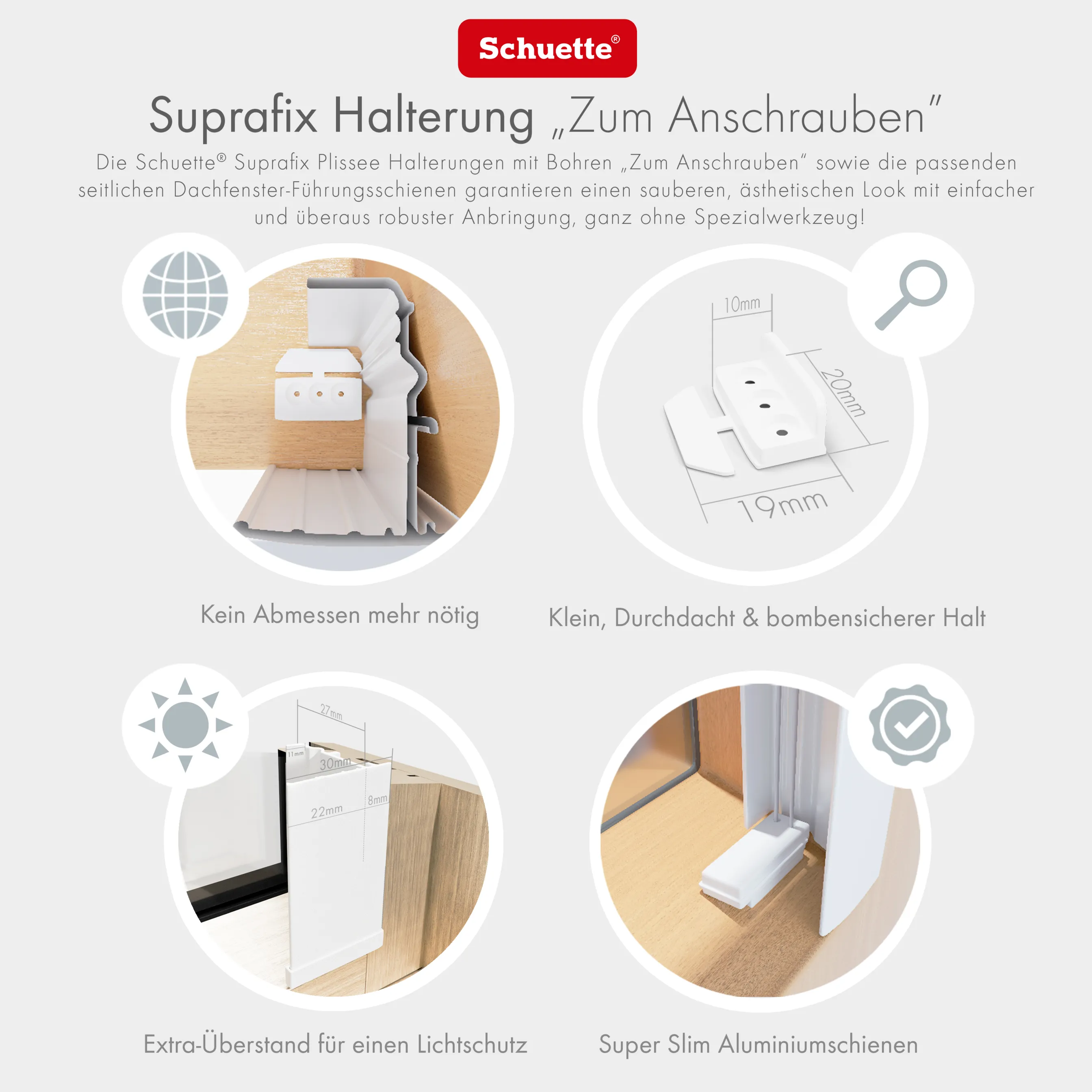 Schuette® Dachfenster Plissee nach Maß • Dolomite Kollektion: Vanilla Sky (Beige) • Profilfarbe: Weiß