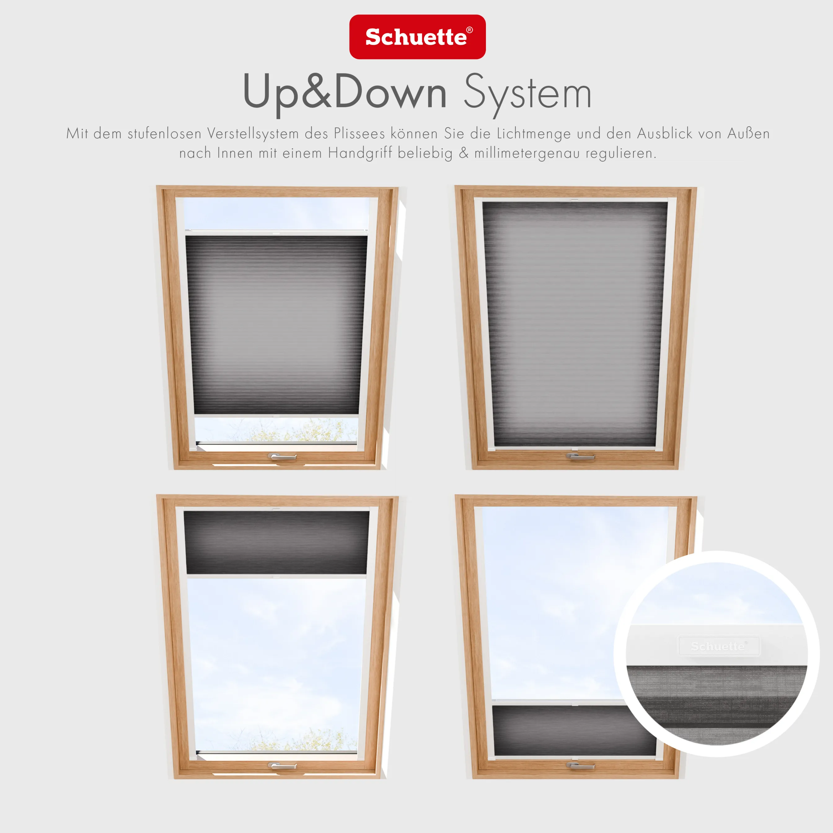 Schuette® Dachfenster Wabenplissee nach Maß • Thermo x Honey Kollektion: Midnight Snack (Schwarz) • Profilfarbe: Weiß