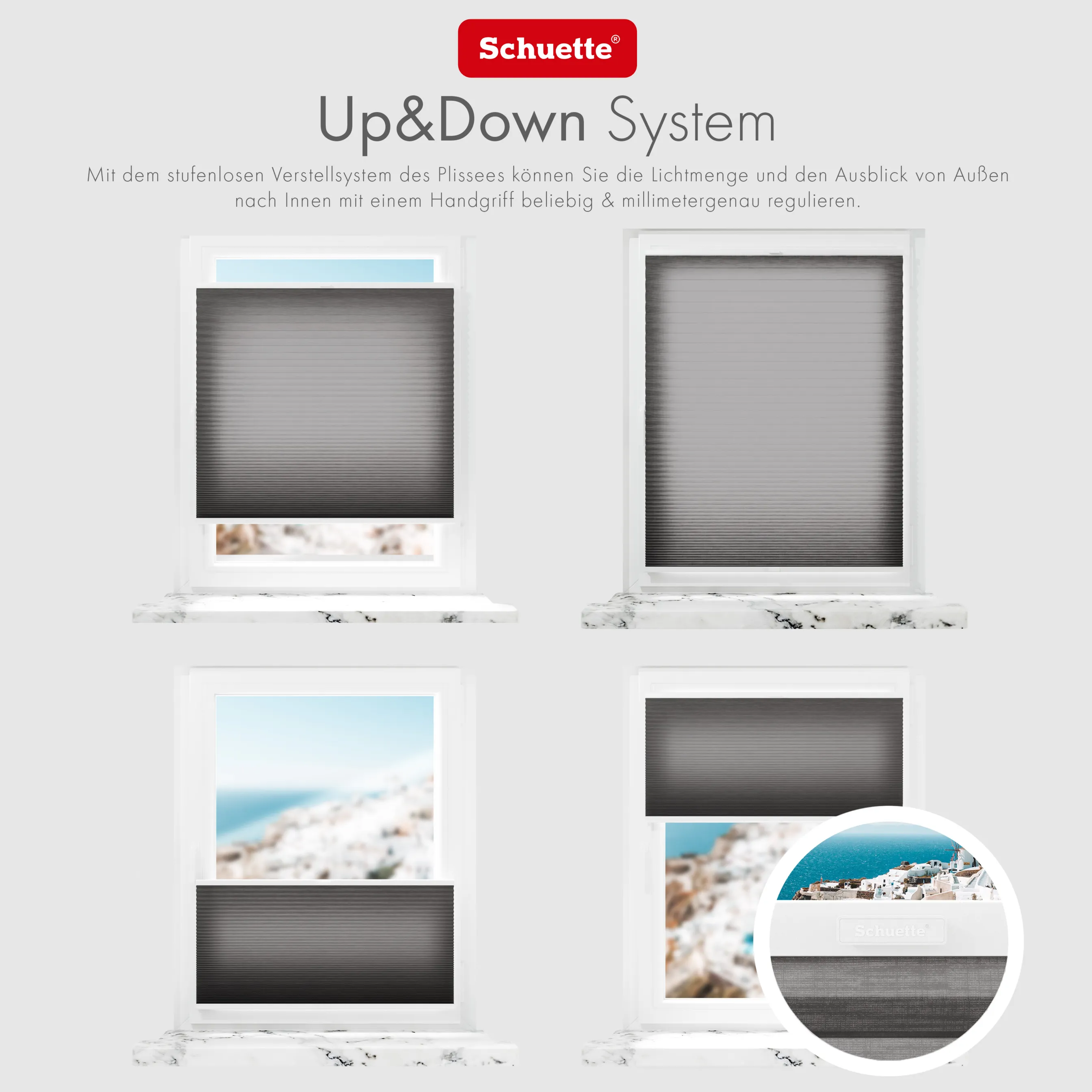 Schuette® Wabenplissee ohne Bohren nach Maß • Klebehalter & Schraubhalter 2in1 Set "Letsbond" • Thermo x Honey Kollektion: Midnight Snack (Schwarz) • Profilfarbe: Walnuss