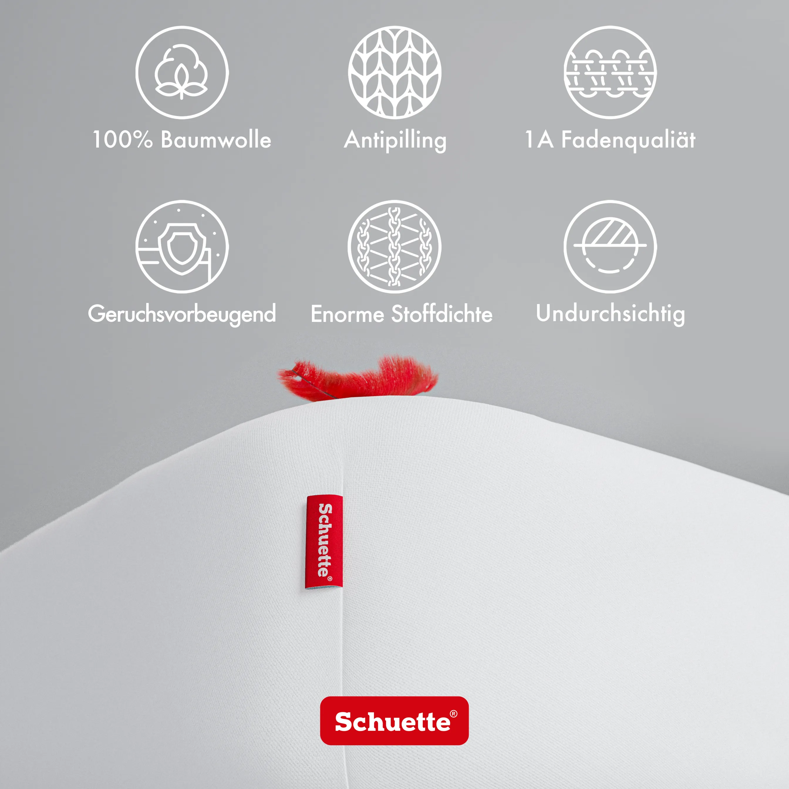 Schuette® Spannbettlaken • 200 x 200 • Wow! Kollektion: Fluff White (Weiß) • 100% Superfluff Baumwolle, Blickdicht, Faltenfrei • mit Rundumgummi • Matratzenhöhe bis 20 cm