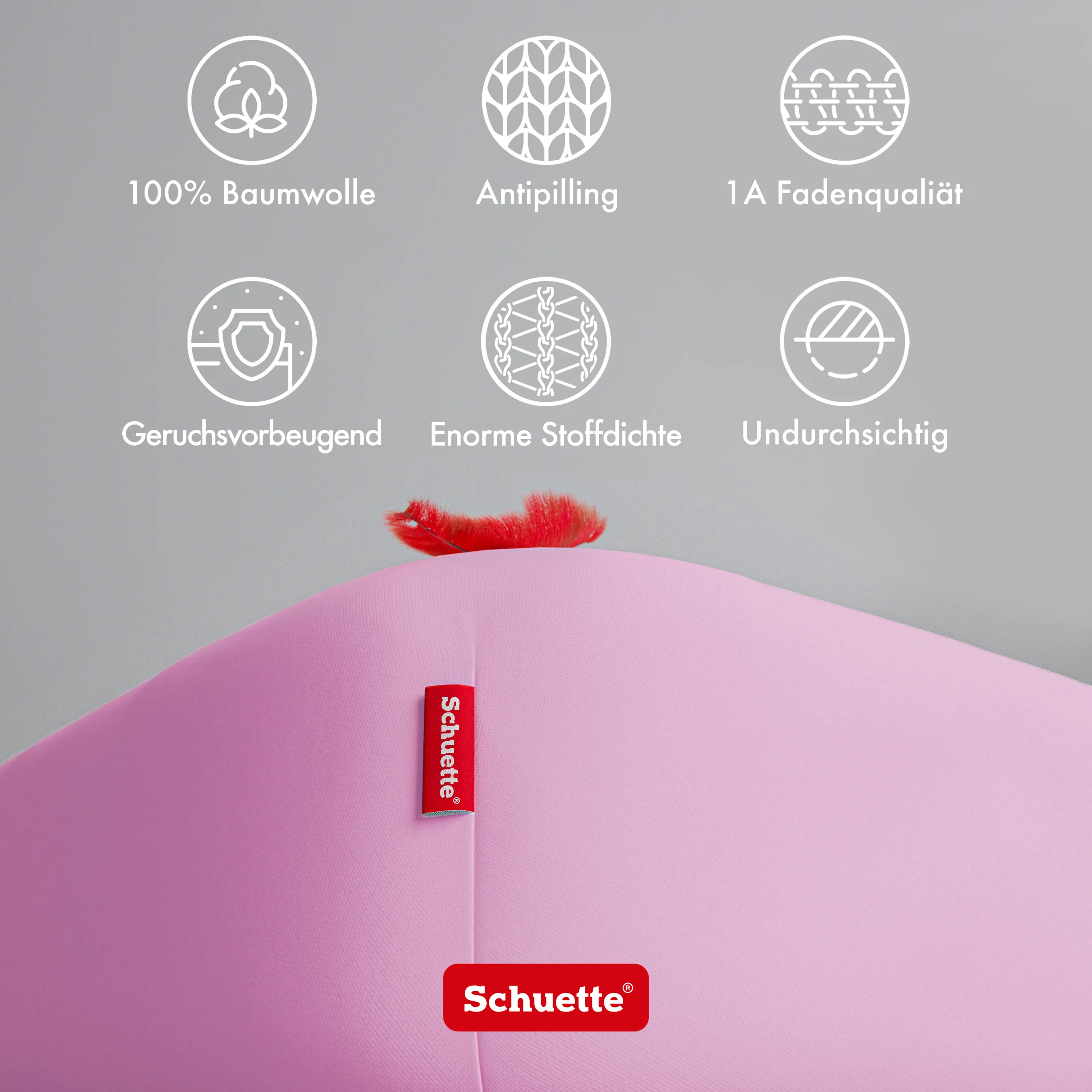 Schuette® Spannbettlaken • 120 x 200 • Wow! Kollektion: Let me Pink! (Rosa) • 100% Superfluff Baumwolle, Blickdicht, Faltenfrei • mit Rundumgummi • Matratzenhöhe bis 20 cm