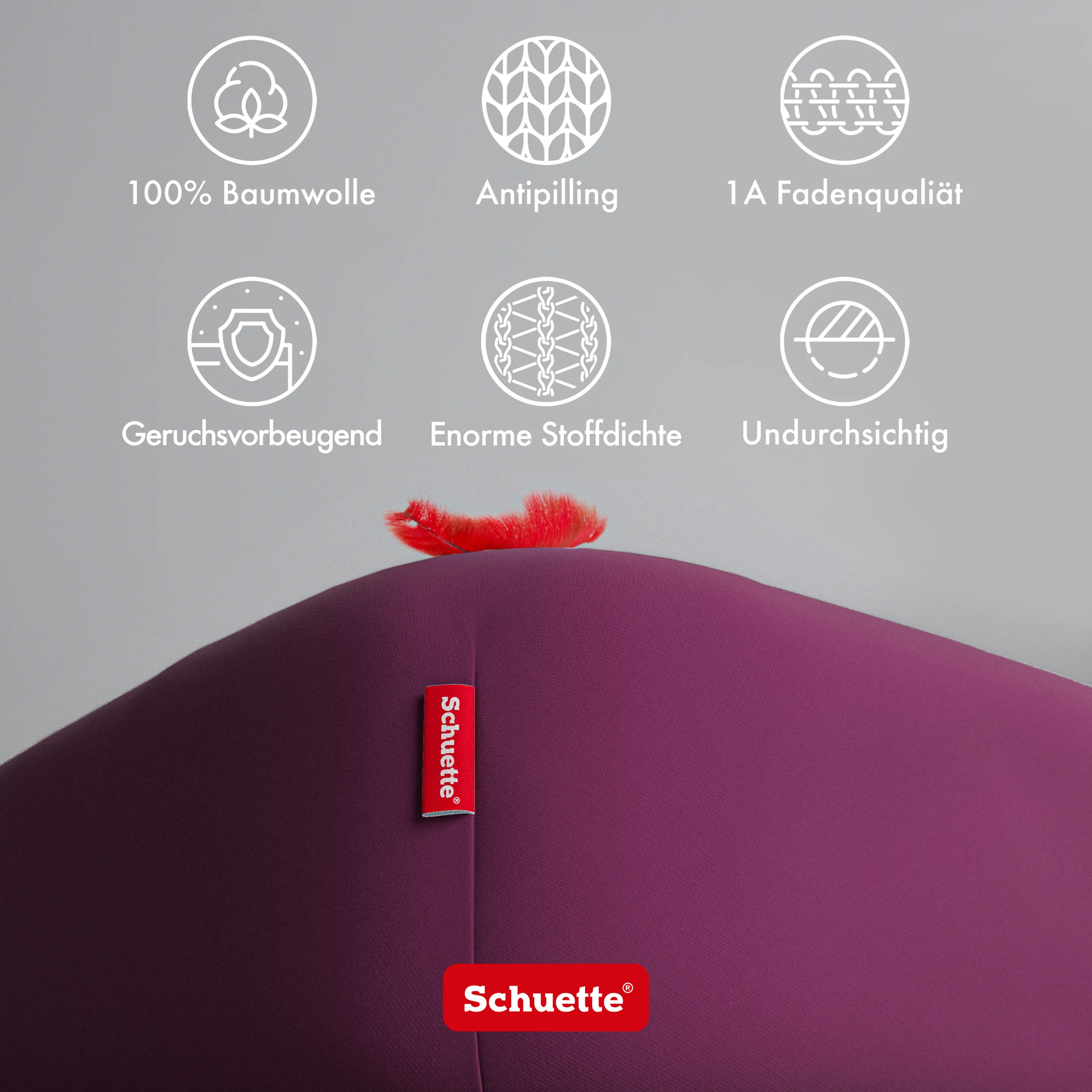 Schuette® Spannbettlaken • 80 x 200 • Wow! Kollektion: Purple Matter (Dunkelviolett) • 100% Superfluff Baumwolle, Blickdicht, Faltenfrei • mit Rundumgummi • Matratzenhöhe bis 30 cm