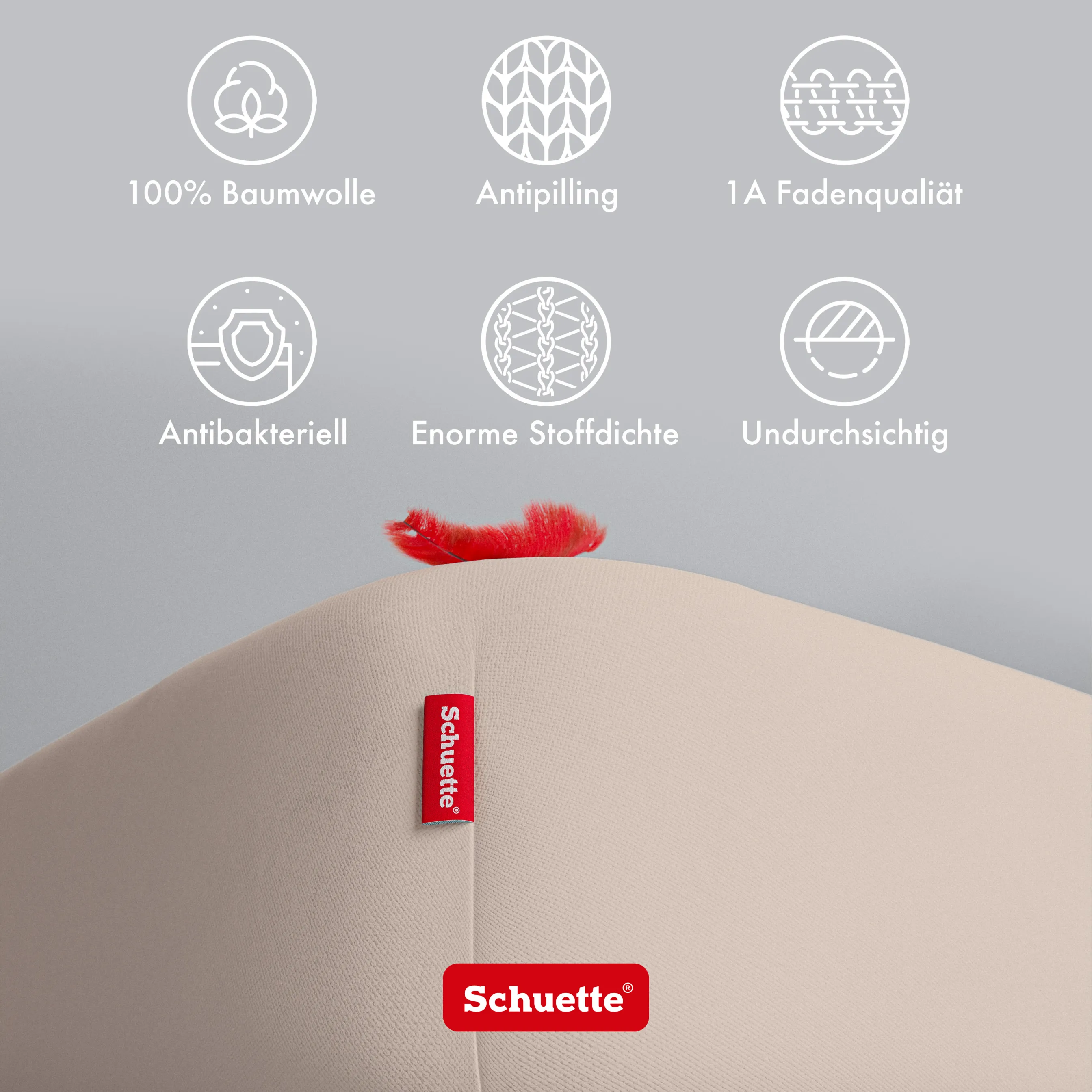 Schuette® Spannbettlaken • 100 x 200 • Wow! Kollektion: Vanilla & Co. (Beige) • 100% Superfluff Baumwolle, Blickdicht, Faltenfrei • mit Rundumgummi • Matratzenhöhe bis 35 cm