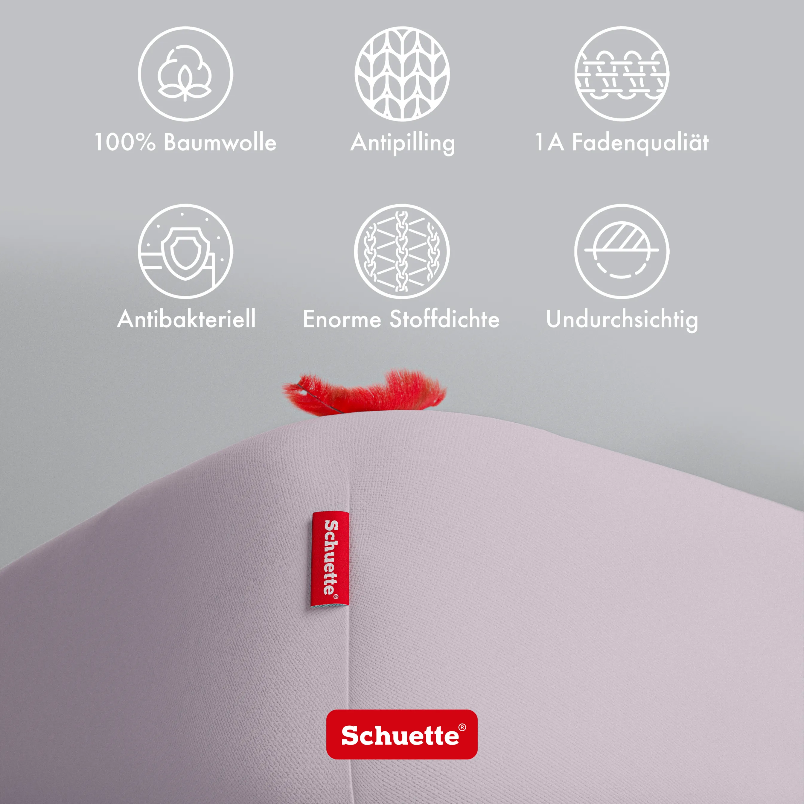 Schuette® Spannbettlaken • 100 x 200 • Wow! Kollektion: Lavender Haze (Pastelllila) • 100% Superfluff Baumwolle, Blickdicht, Faltenfrei • mit Rundumgummi • Matratzenhöhe bis 25 cm