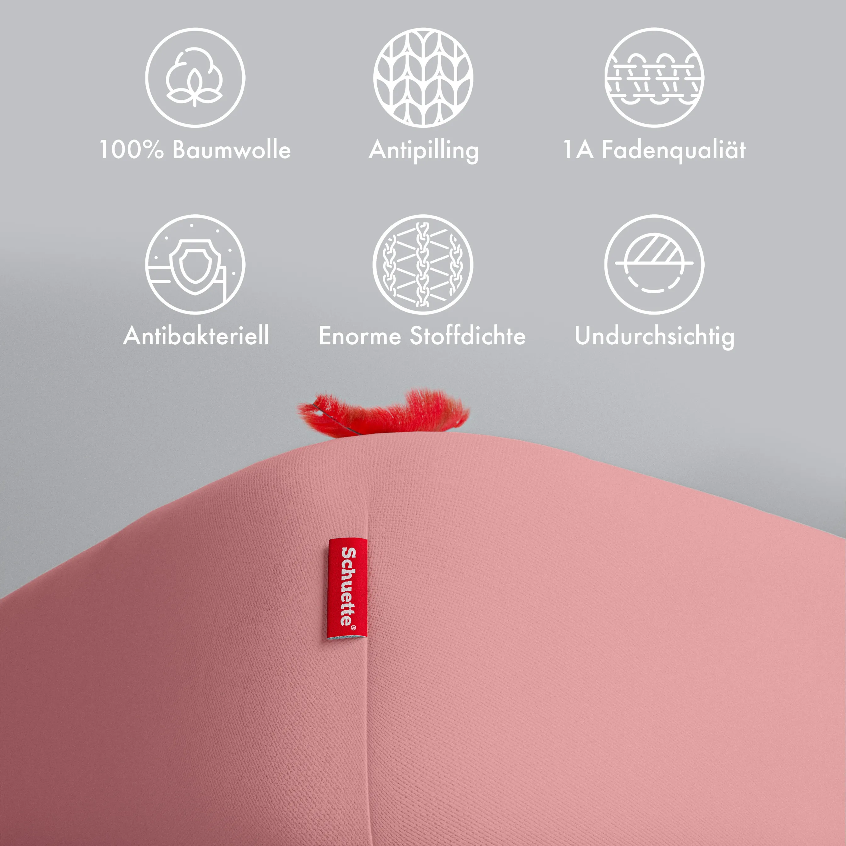 Schuette® Spannbettlaken • 70 x 200 • Wow! Kollektion: Pink Fiction (Altrosa) • 100% Superfluff Baumwolle, Blickdicht, Faltenfrei • mit Rundumgummi • Matratzenhöhe bis 40 cm