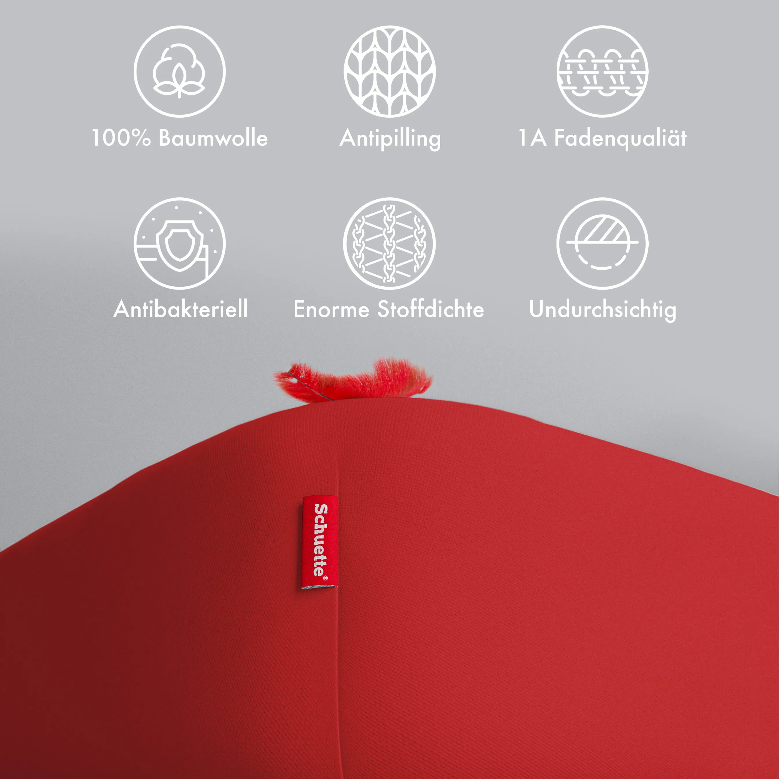 Schuette® Spannbettlaken • 140 x 200 • Wow! Kollektion: Red-volution (Weinrot) • 100% Superfluff Baumwolle, Blickdicht, Faltenfrei • mit Rundumgummi • Matratzenhöhe bis 25 cm