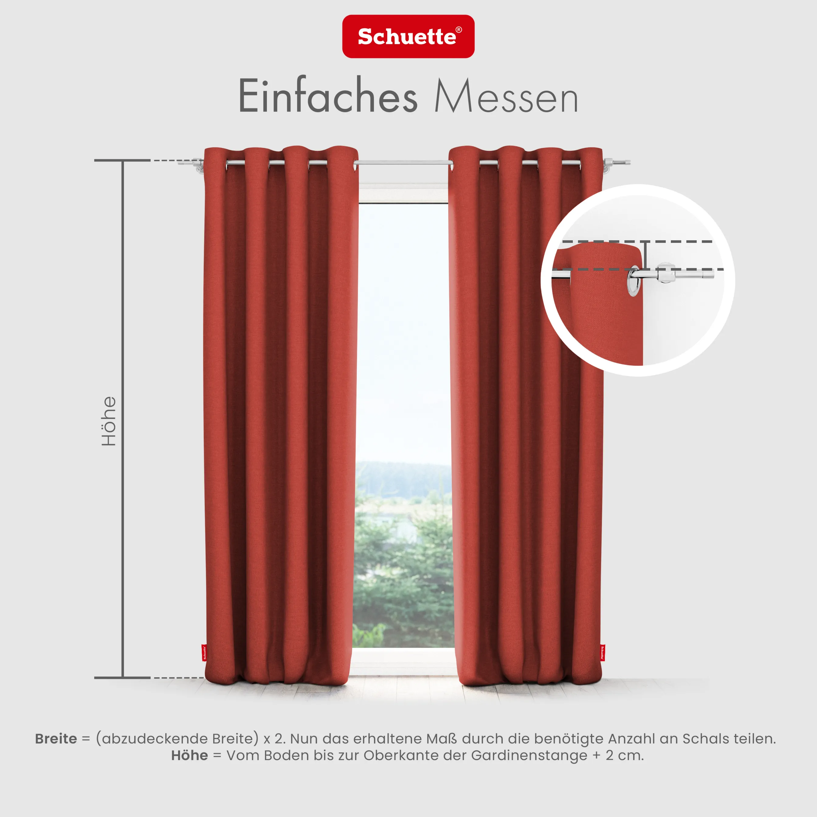 Schuette® Verdunkelungs-Vorhang Gardine mit Ösen nach Maß ● Century Black Kollektion: Pumpkin Pie (Orange) ● 1 Stück ● Knitterfrei Pflegeleicht Thermo Blickdicht & stark Abdunkelnd