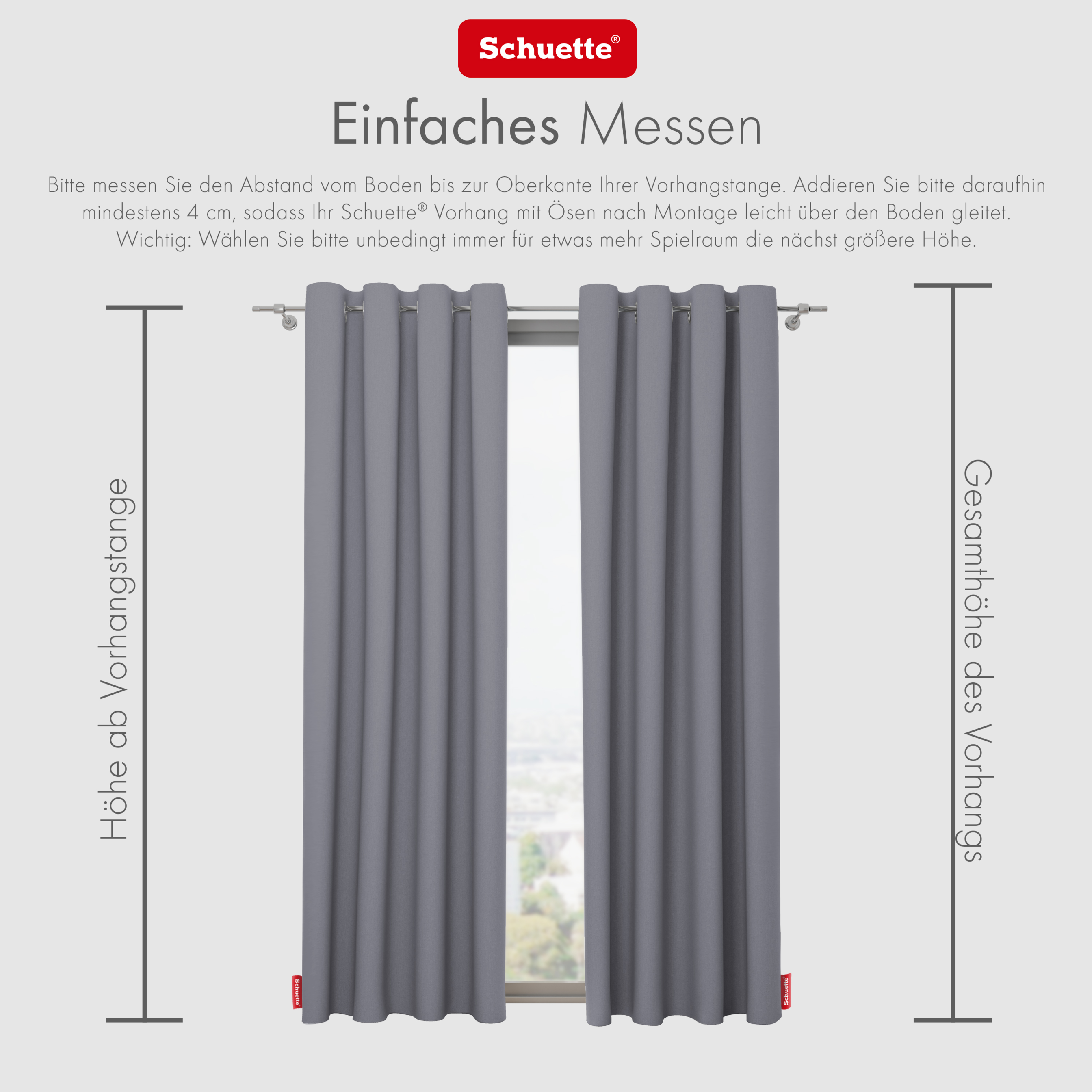 Schuette® Verdunkelungs-Vorhang Gardine mit Ösen nach Maß ● Century Black Kollektion: Misty Harbor (Grau) ● 1 Stück ● Knitterfrei Pflegeleicht Thermo Blickdicht & stark Abdunkelnd