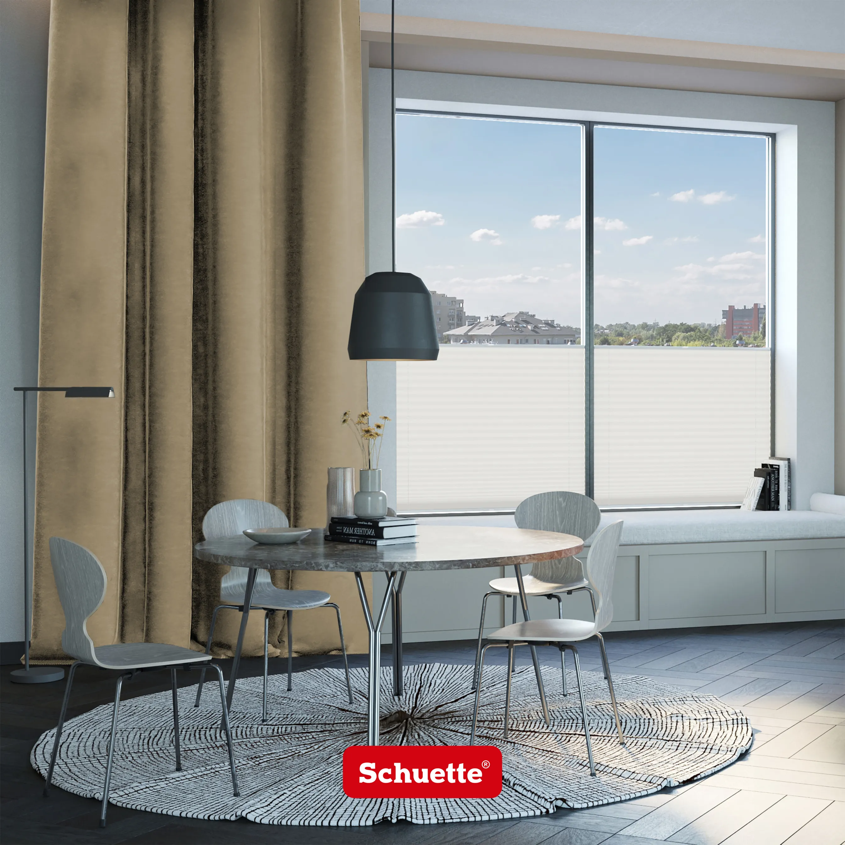 Schuette® Verdunkelungs-Vorhang Gardine mit Tunnelband nach Maß ● Millenium Velvet Kollektion: Brown Teddy (Beige) ● 1 Stück ● Knitterfrei Pflegeleicht Thermo Blickdicht & stark Abdunkelnd