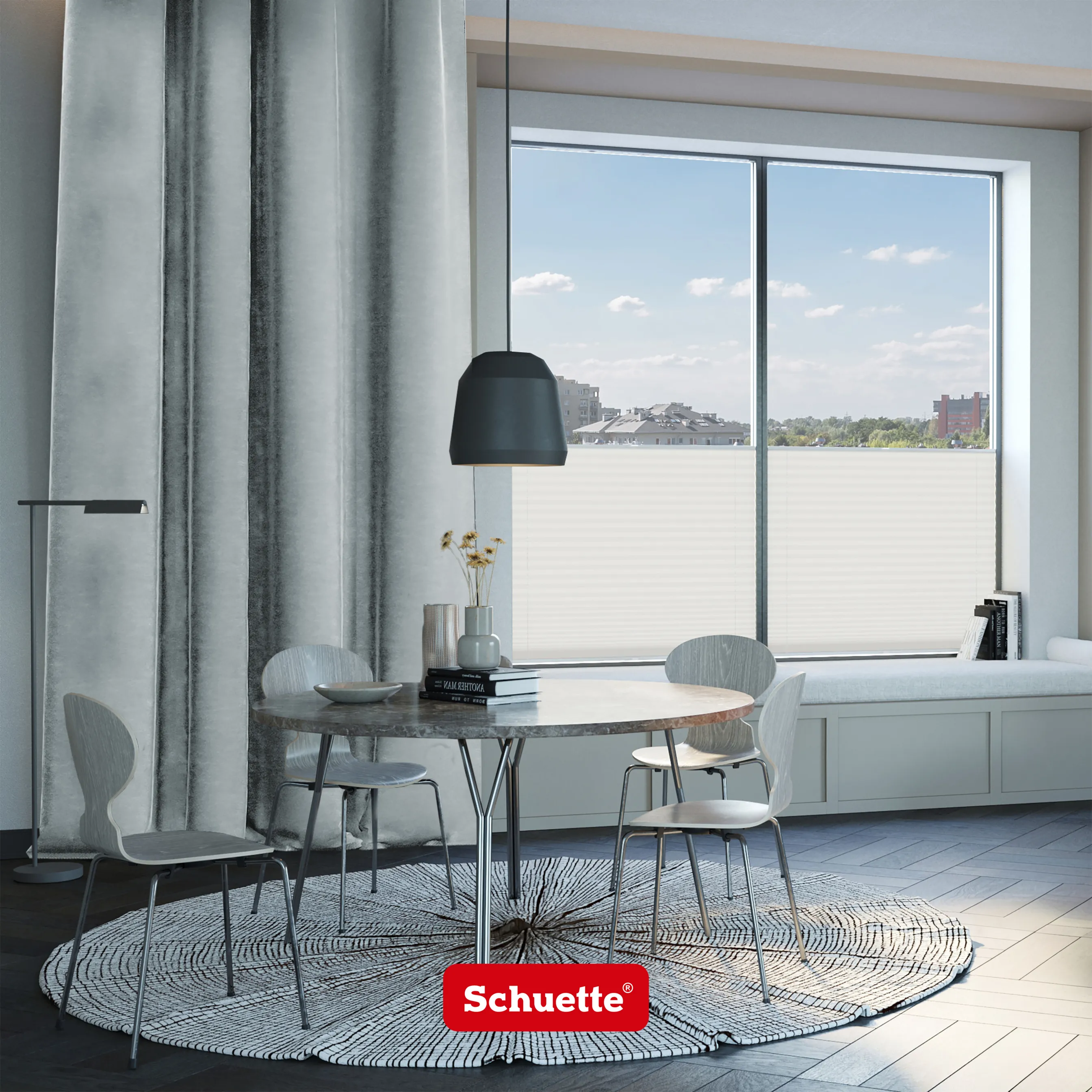 Schuette® Verdunkelungs-Vorhang Gardine mit Tunnelband nach Maß ● Millenium Velvet Kollektion: Koala Shade (Grau) ● 1 Stück ● Knitterfrei Pflegeleicht Thermo Blickdicht & stark Abdunkelnd