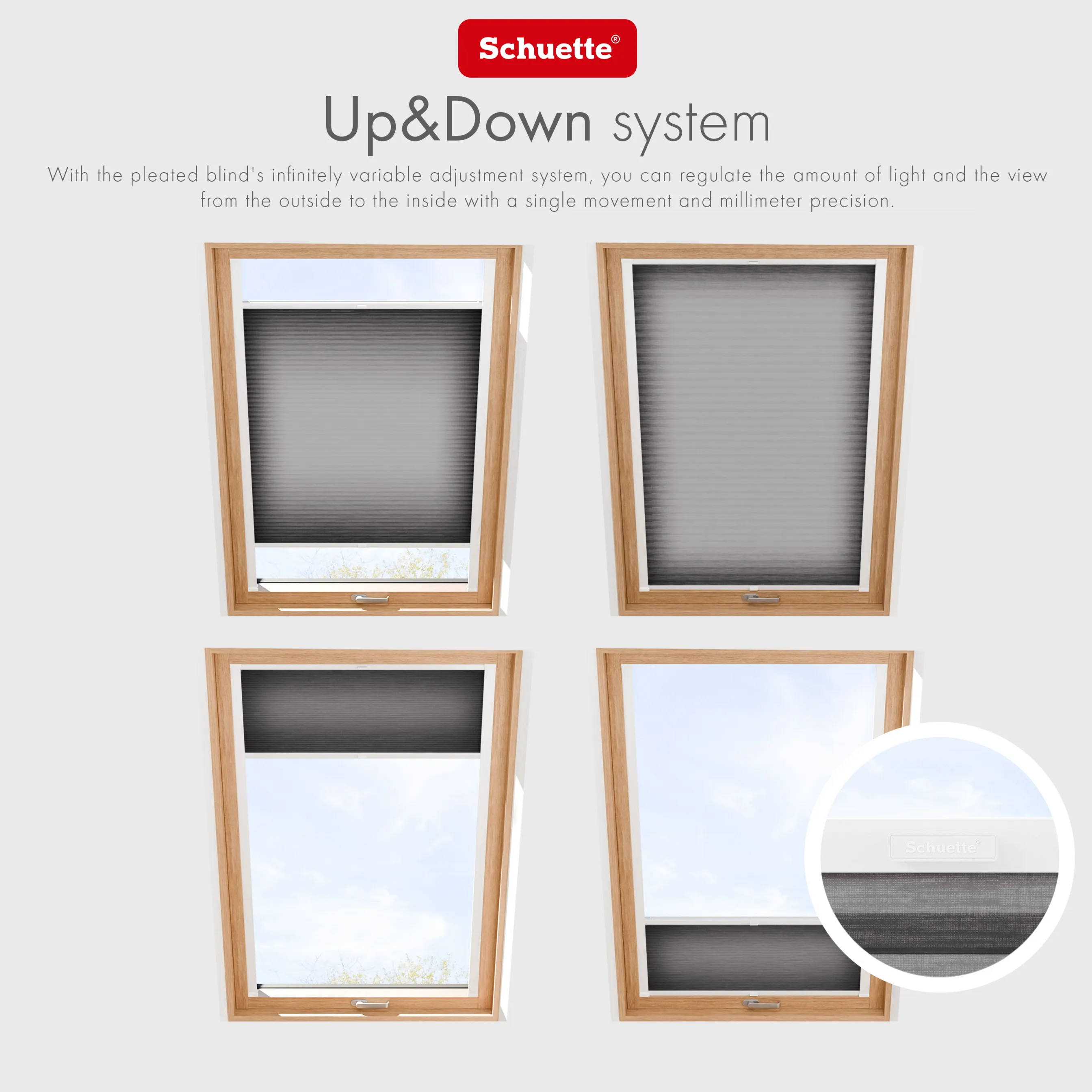 Schuette® Dachfenster Wabenplissee nach Maß • Thermo x Honey Kollektion: Midnight Snack (Schwarz) • Profilfarbe: Silber