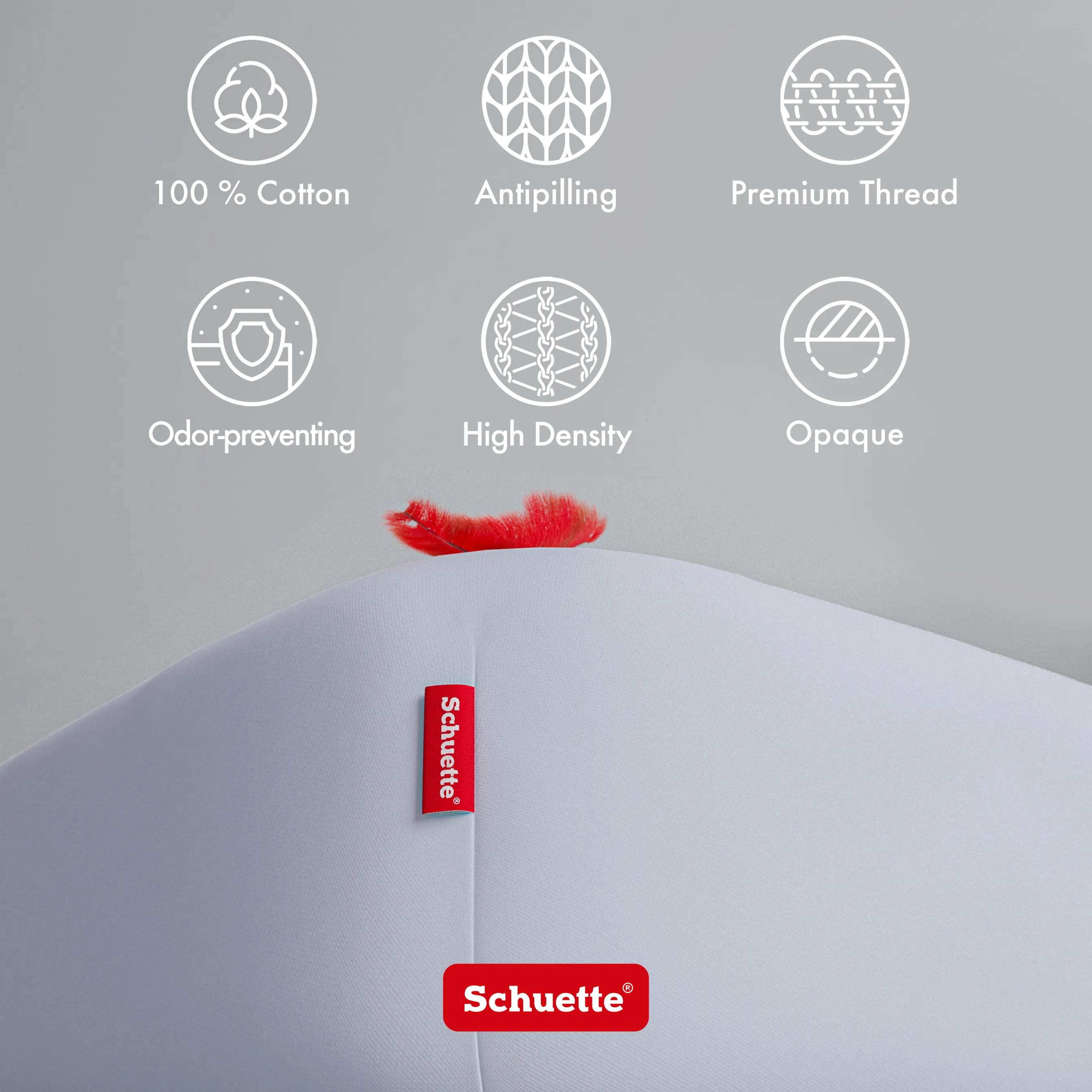 Schuette® Spannbettlaken • 200 x 220 • Wow! Kollektion: Graceful Grayce (Hellgrau) • 100% Superfluff Baumwolle, Blickdicht, Faltenfrei • mit Rundumgummi • Matratzenhöhe bis 35 cm