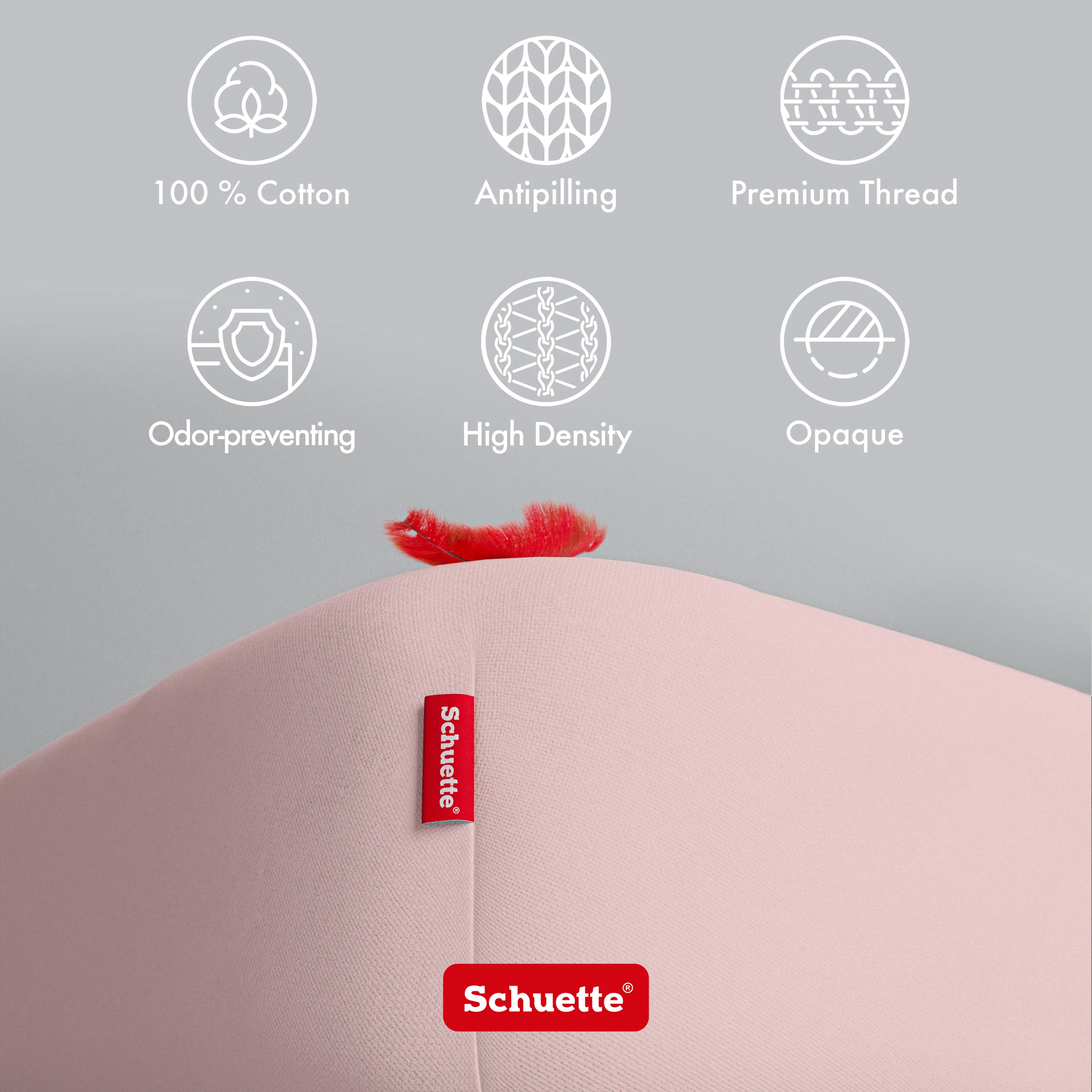 Schuette® Spannbettlaken • 100 x 200 • Wow! Kollektion: Cherry Blossom (Pastellrosa) • 100% Superfluff Baumwolle, Blickdicht, Faltenfrei • mit Rundumgummi • Matratzenhöhe bis 35 cm