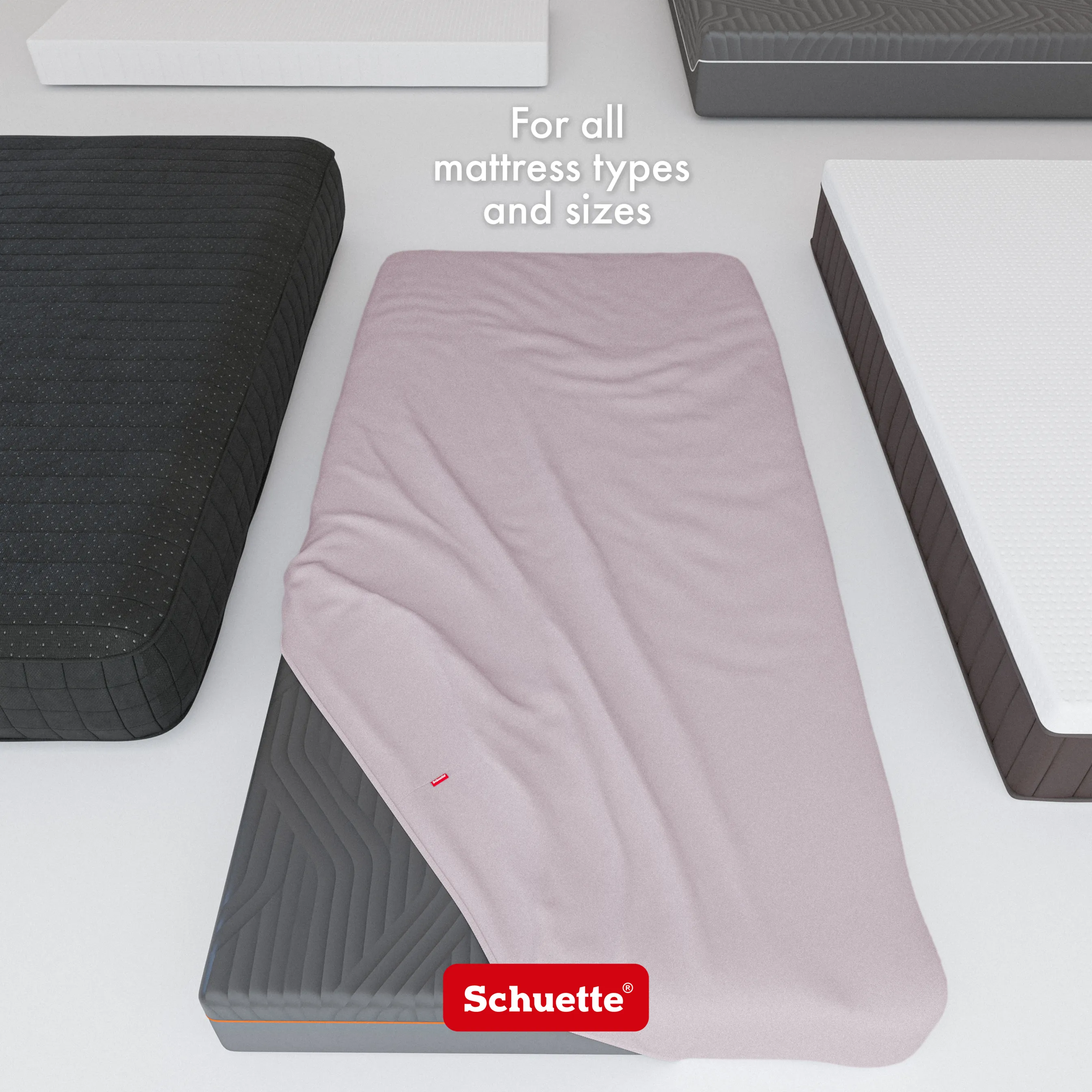 Schuette® Spannbettlaken • 100 x 200 • Wow! Kollektion: Lavender Haze (Pastelllila) • 100% Superfluff Baumwolle, Blickdicht, Faltenfrei • mit Rundumgummi • Matratzenhöhe bis 25 cm
