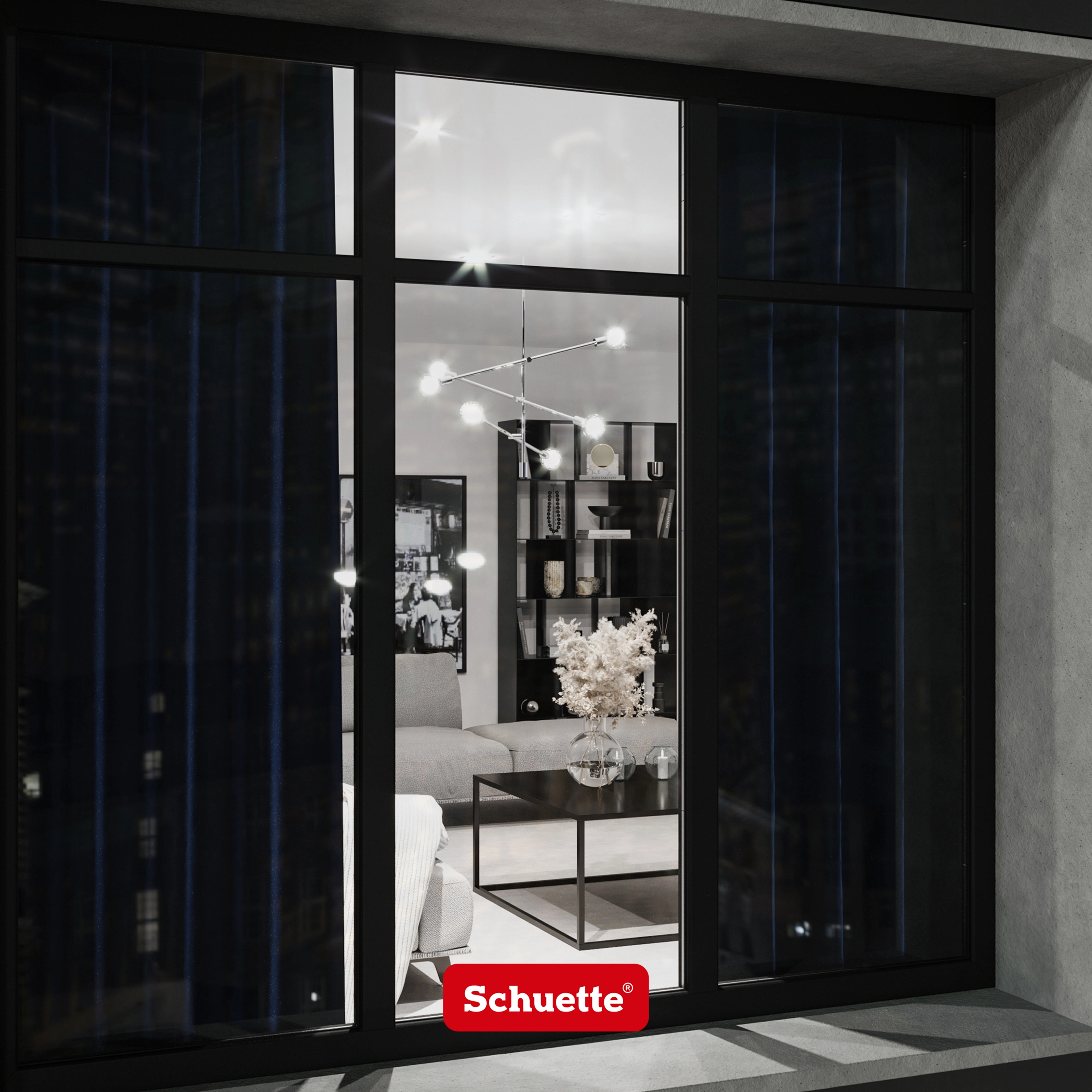 Schuette® Blackout Curtain with Eyelets ● Millenium Velvet Collection: Anchor (Blue) ● 1 piece ● Crease-resistant Easy-care Thermo Opaque & heavily darkening