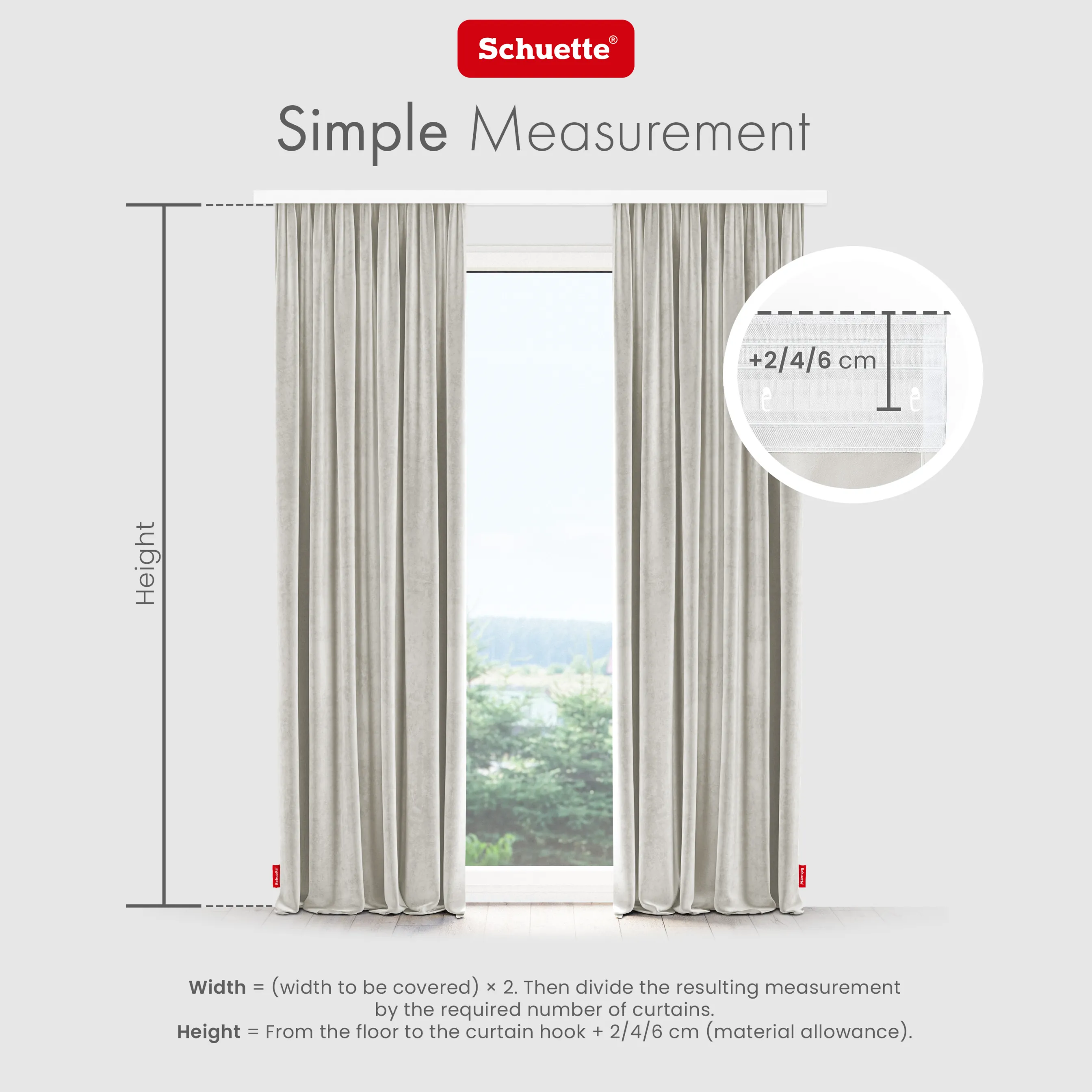 Schuette® Verdunkelungs-Vorhang Gardine mit Tunnelband nach Maß ● Millenium Velvet Kollektion: Polar Bear (Weiß-Grau-Beige) ● 1 Stück ● Knitterfrei Pflegeleicht Thermo Blickdicht & stark Abdunkelnd