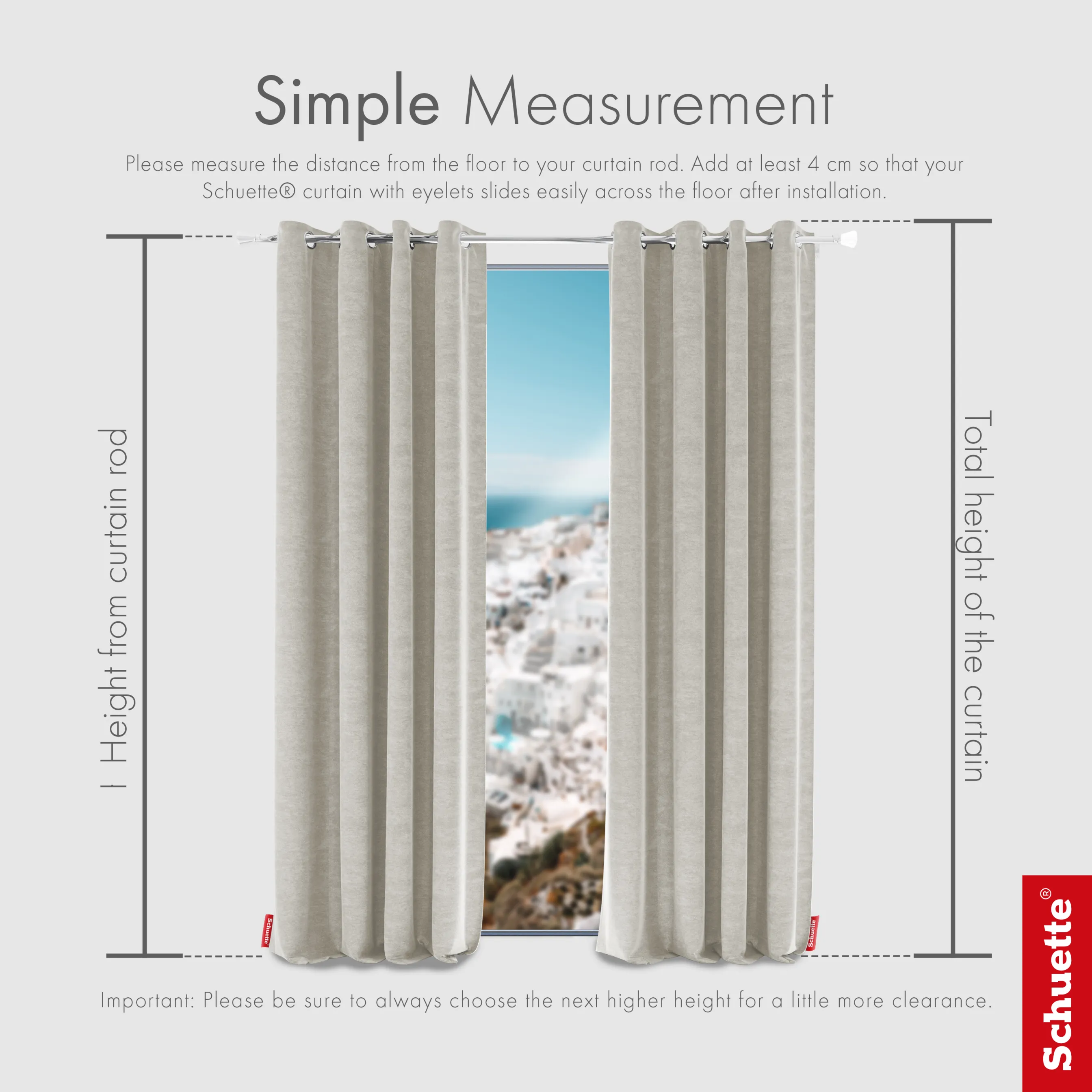 Schuette® Verdunkelungs-Vorhang Gardine mit Ösen nach Maß ● Millenium Velvet Kollektion: Polar Bear (Weiß-Grau-Beige) ● 1 Stück ● Knitterfrei Pflegeleicht Thermo Blickdicht & stark Abdunkelnd