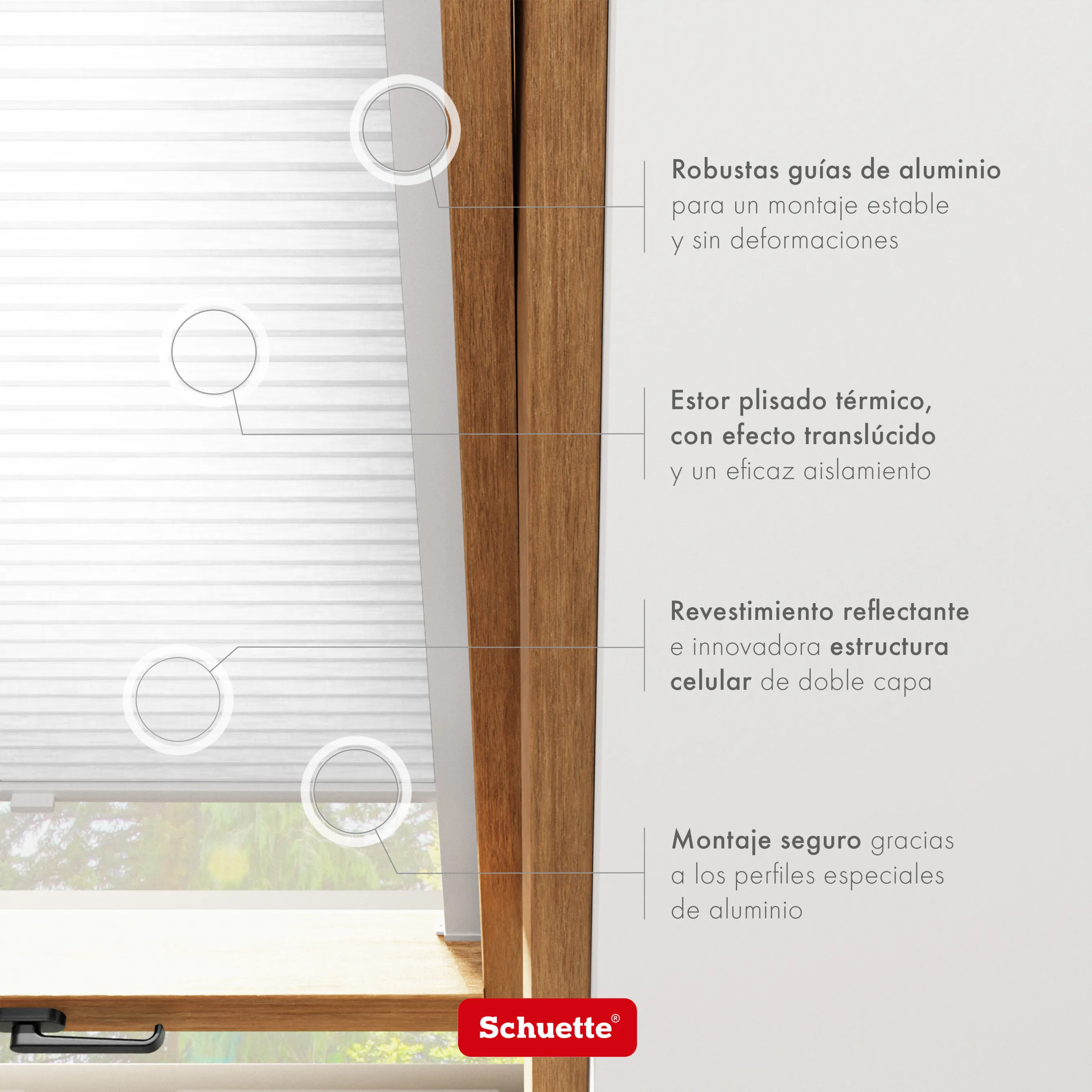 Schuette® Dachfenster Wabenplissee nach Maß • Thermo x Honey Kollektion: Coconut Kiss (Weiß) • Profilfarbe: Weiß