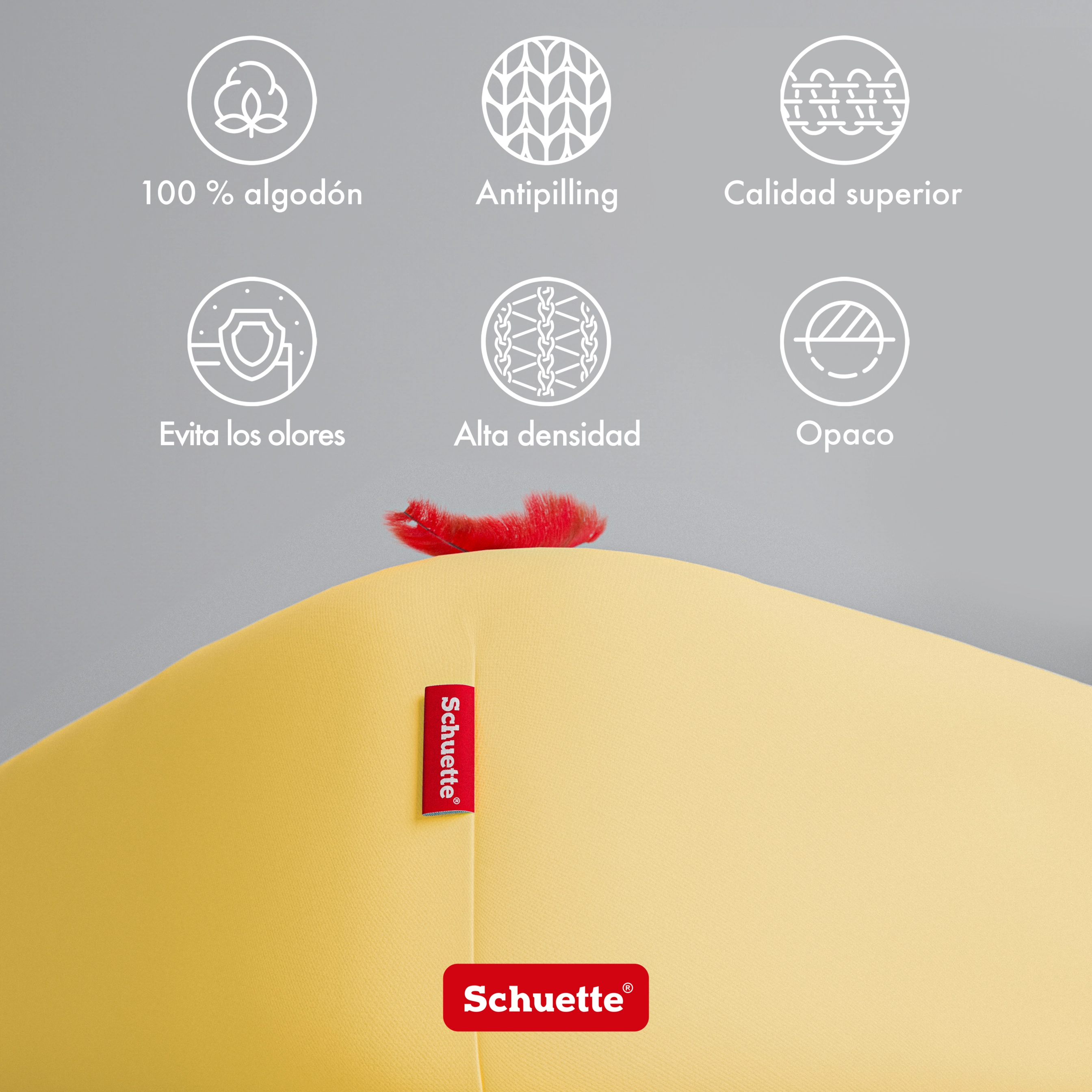 Schuette® Spannbettlaken • 180 x 200 • Wow! Kollektion: Hello Yellow (Gelb) • 100% Superfluff Baumwolle, Blickdicht, Faltenfrei • mit Rundumgummi • Matratzenhöhe bis 35 cm