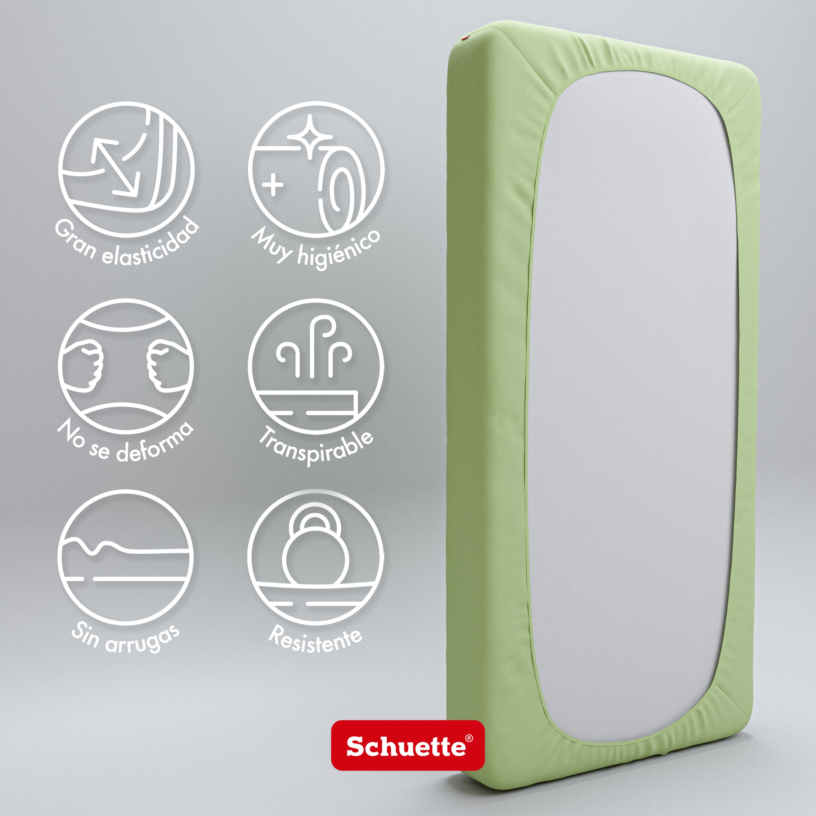 Schuette® Topper Spannbettlaken • 80 x 160 • Wow! Kollektion: Lime Time (Hellgrün) • 100% Superfluff Baumwolle, Blickdicht, Faltenfrei • mit Rundumgummi • Matratzenhöhe bis 10 cm