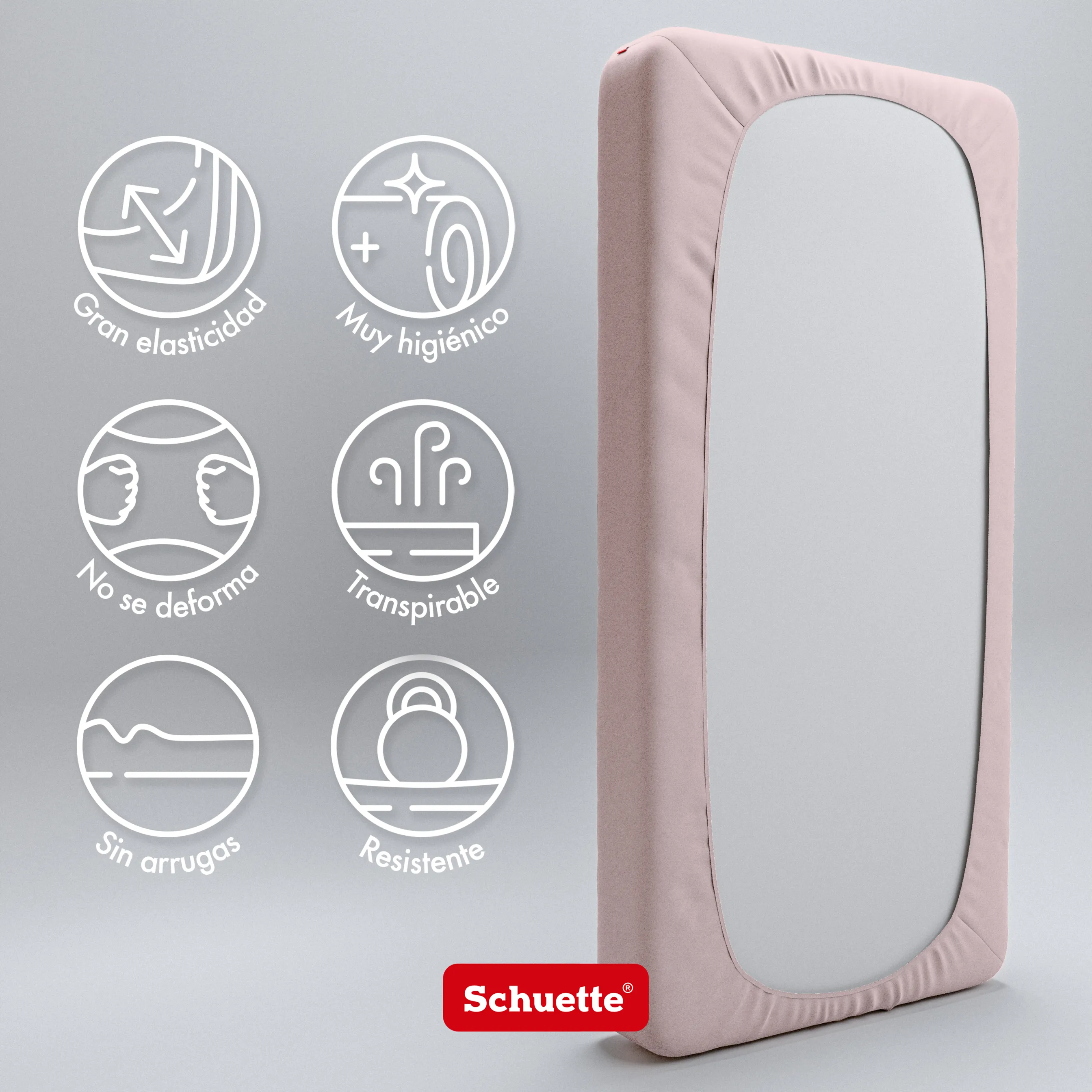 Schuette® Spannbettlaken • 160 x 200 • Wow! Kollektion: Cherry Blossom (Pastellrosa) • 100% Superfluff Baumwolle, Blickdicht, Faltenfrei • mit Rundumgummi • Matratzenhöhe bis 25 cm