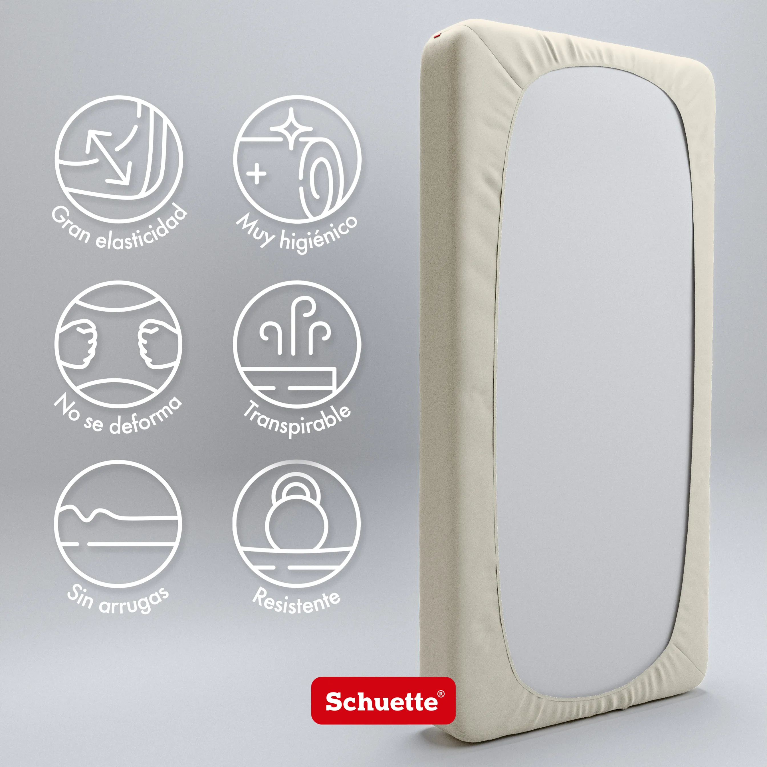 Schuette® Topper Spannbettlaken • 70 x 200 • Wow! Kollektion: Almond Cream (Ecru) • 100% Superfluff Baumwolle, Blickdicht, Faltenfrei • mit Rundumgummi • Matratzenhöhe bis 10 cm