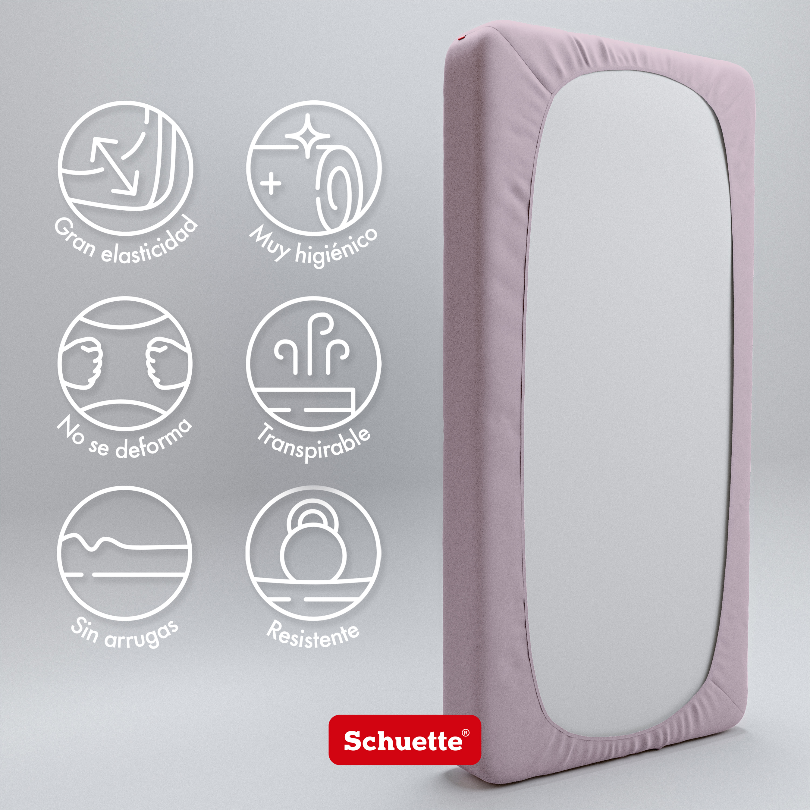Schuette® Spannbettlaken • 100 x 200 • Wow! Kollektion: Lavender Haze (Pastelllila) • 100% Superfluff Baumwolle, Blickdicht, Faltenfrei • mit Rundumgummi • Matratzenhöhe bis 25 cm