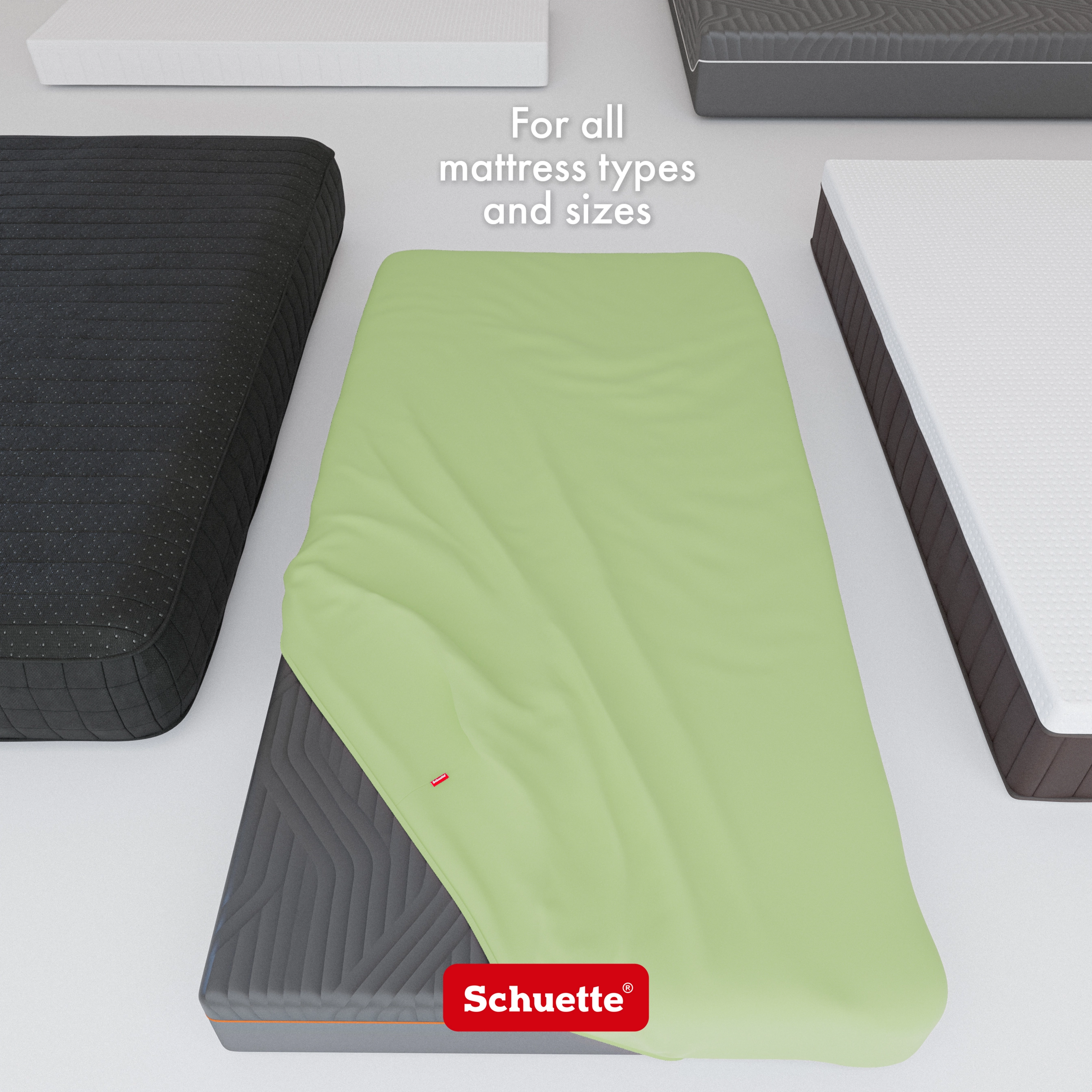 Schuette® Topper Spannbettlaken • 80 x 160 • Wow! Kollektion: Lime Time (Hellgrün) • 100% Superfluff Baumwolle, Blickdicht, Faltenfrei • mit Rundumgummi • Matratzenhöhe bis 10 cm