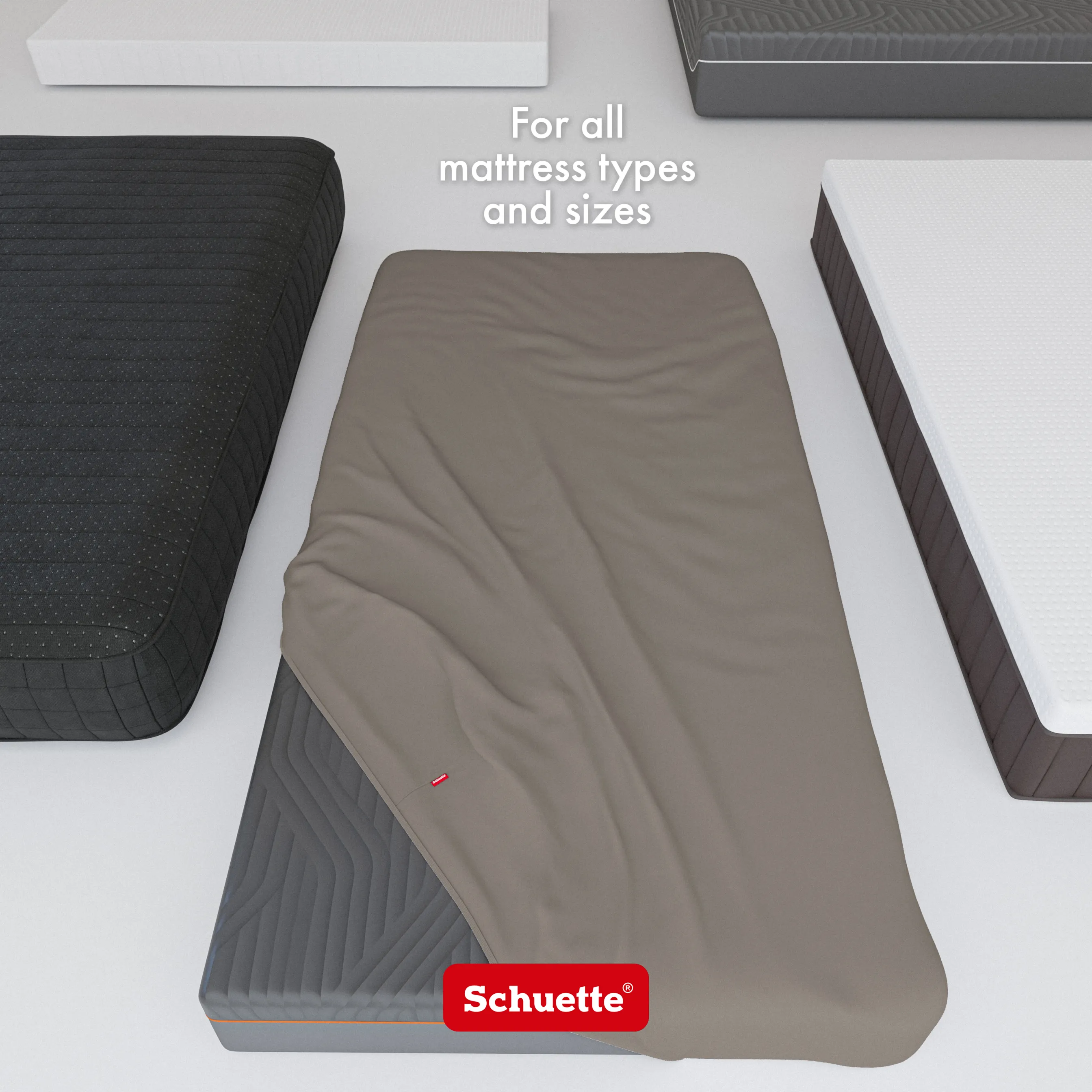 Schuette® Spannbettlaken • 200 x 200 • Wow! Kollektion: Mocha Mia! (Cappuccino) • 100% Superfluff Baumwolle, Blickdicht, Faltenfrei • mit Rundumgummi • Matratzenhöhe bis 40 cm