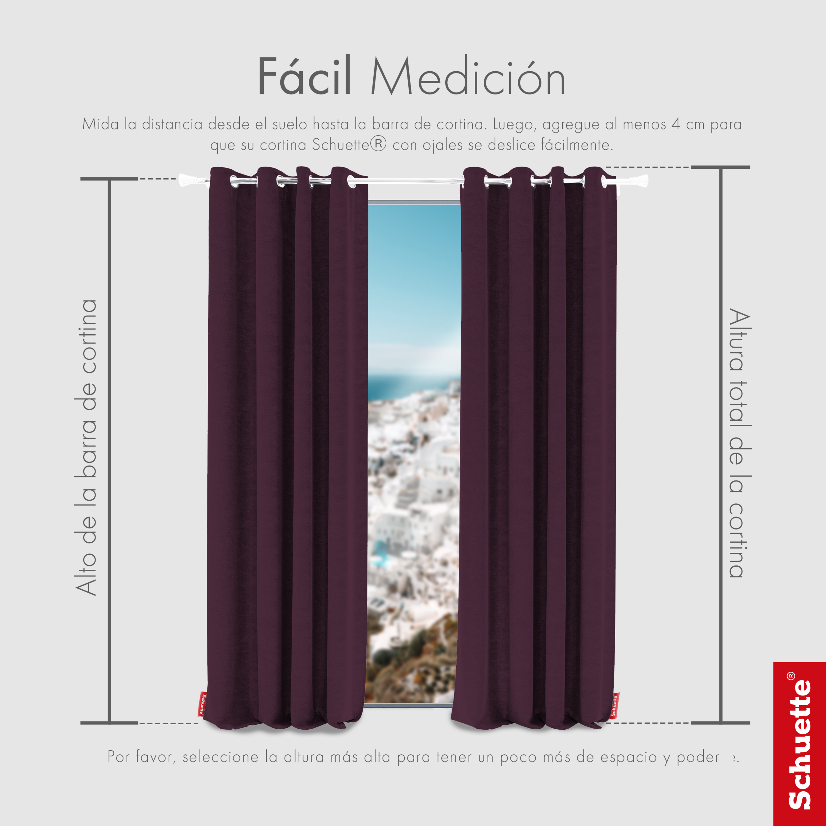 Schuette® Verdunkelungs-Vorhang Gardine mit Ösen nach Maß ● Millenium Velvet Kollektion: Plum (Purple) ● 1 Stück ● Knitterfrei Pflegeleicht Thermo Blickdicht & stark Abdunkelnd
