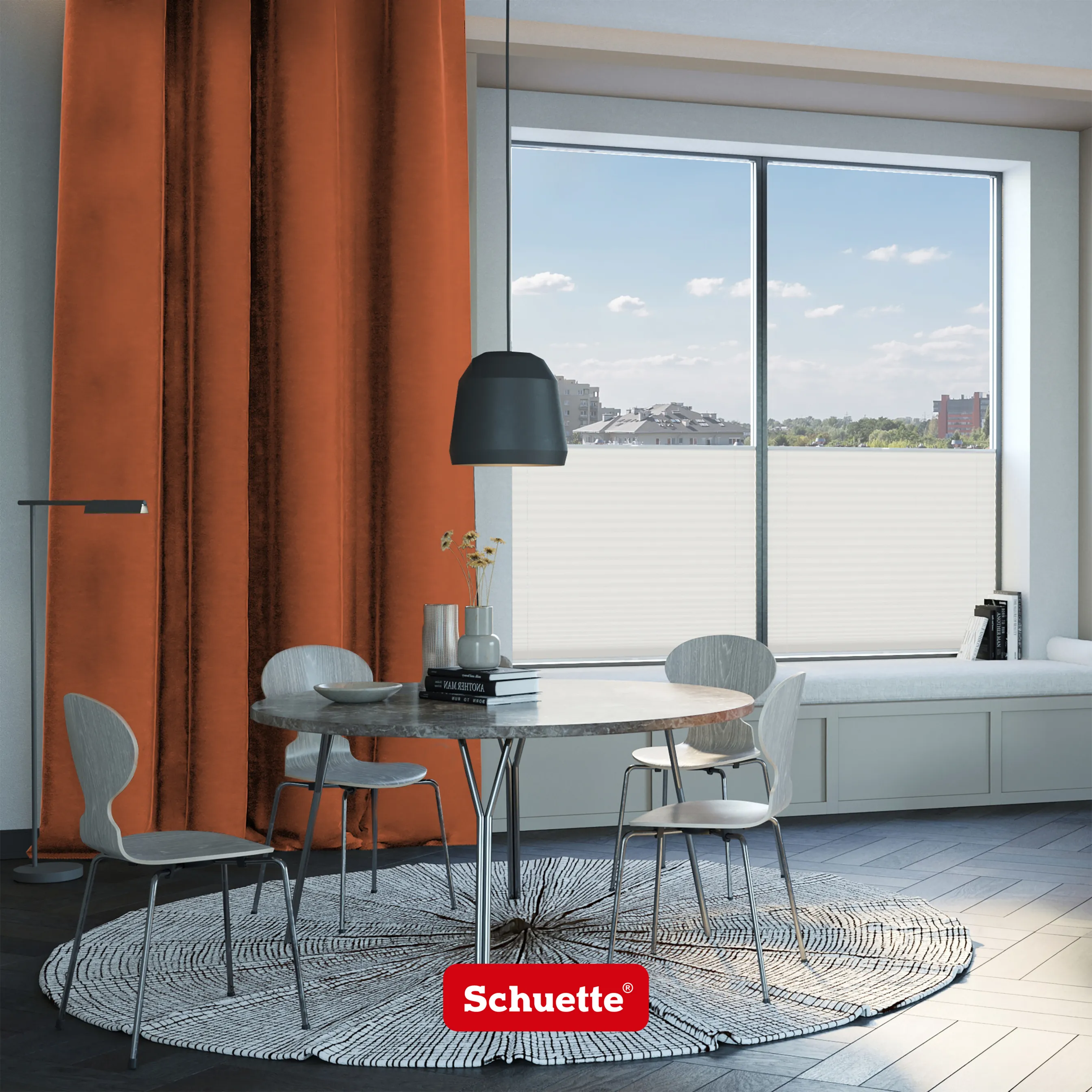Schuette® Verdunkelungs-Vorhang Gardine mit Ösen nach Maß ● Millenium Velvet Kollektion: Marmalade (Orange) ● 1 Stück ● Knitterfrei Pflegeleicht Thermo Blickdicht & stark Abdunkelnd