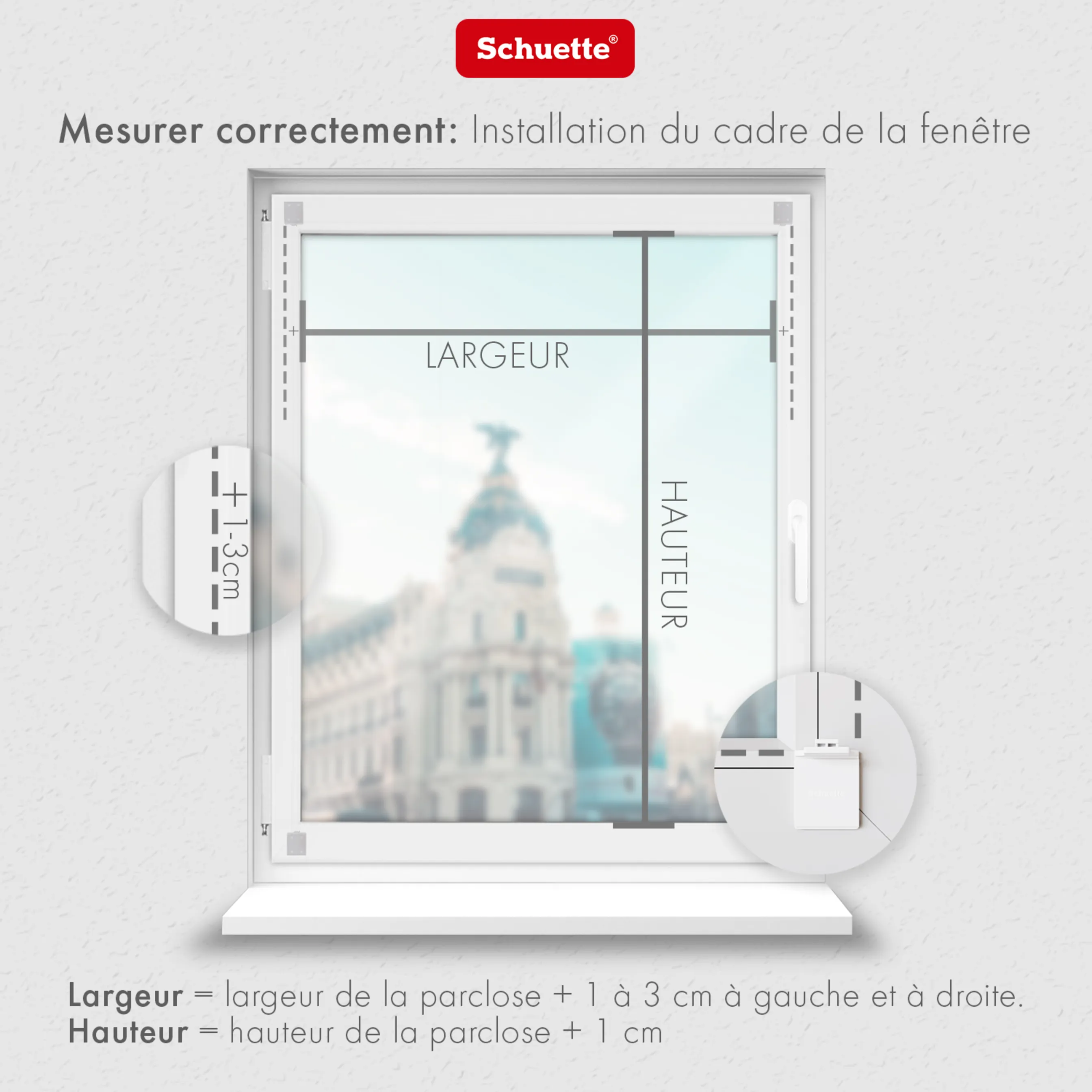 Schuette® Plissee ohne Bohren nach Maß • Suprafix Halterung “Zum Kleben” • Dolomite Kollektion: Cold Morning (Grau) • Profilfarbe: Eiche