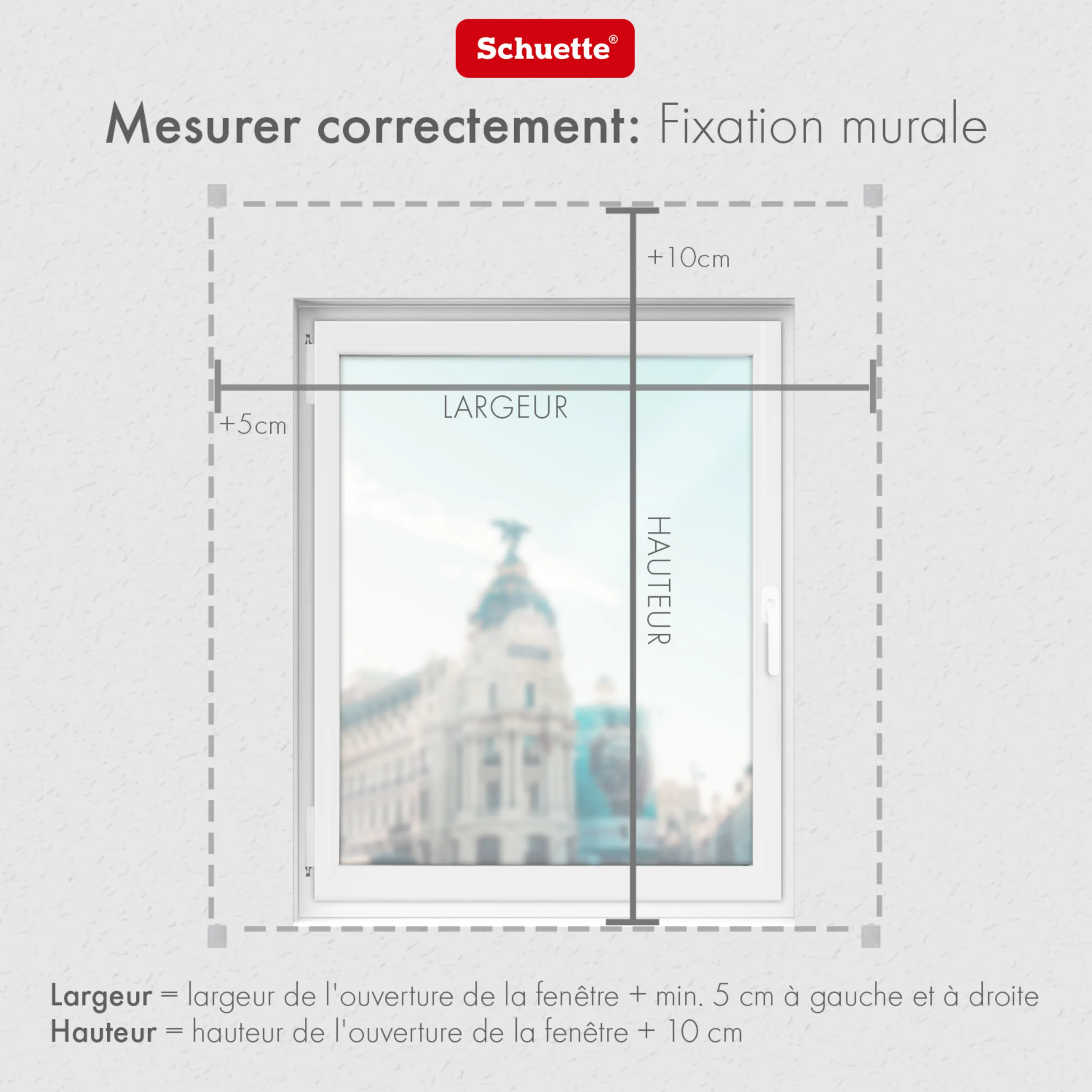 Schuette® Plissee ohne Bohren nach Maß • Suprafix Halterung “Zum Kleben” • Premium Kollektion: Rocky Mountain (Graphit) • Profilfarbe: Braun