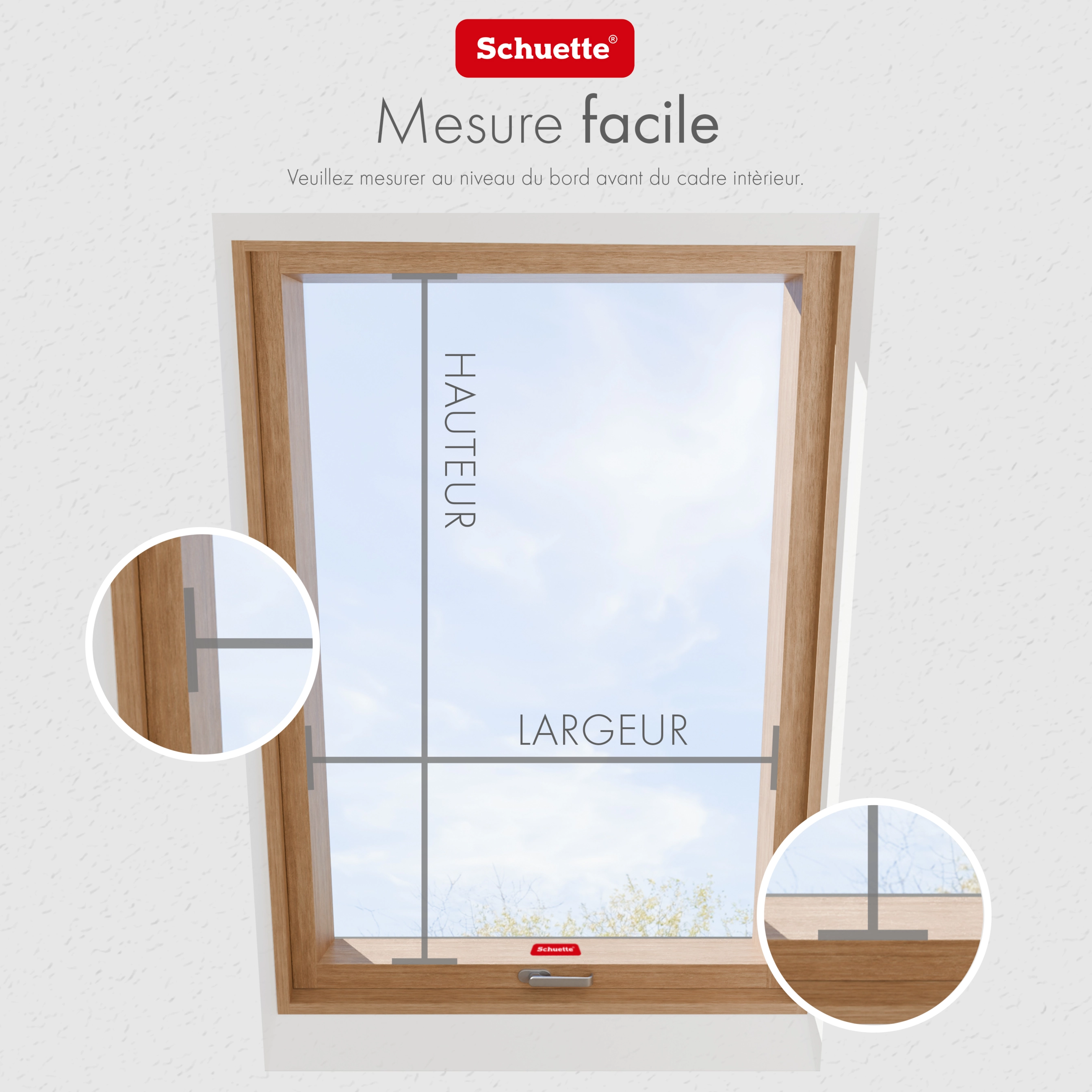 Schuette® Dachfenster Plissee nach Maß • Thermo Kollektion: Spring Cloud (Grau) • Profilfarbe: Weiß