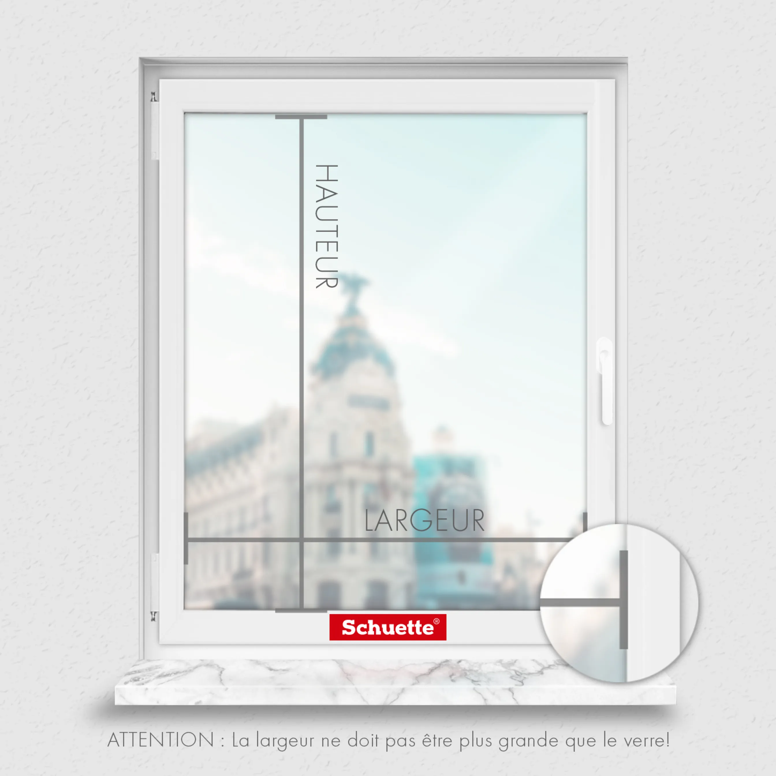 Schuette® Plissee ohne Bohren nach Maß • Suprafix Halterung “Zum Kleben” • Premium Kollektion: A Way Home (Silber) • Profilfarbe: Weiß