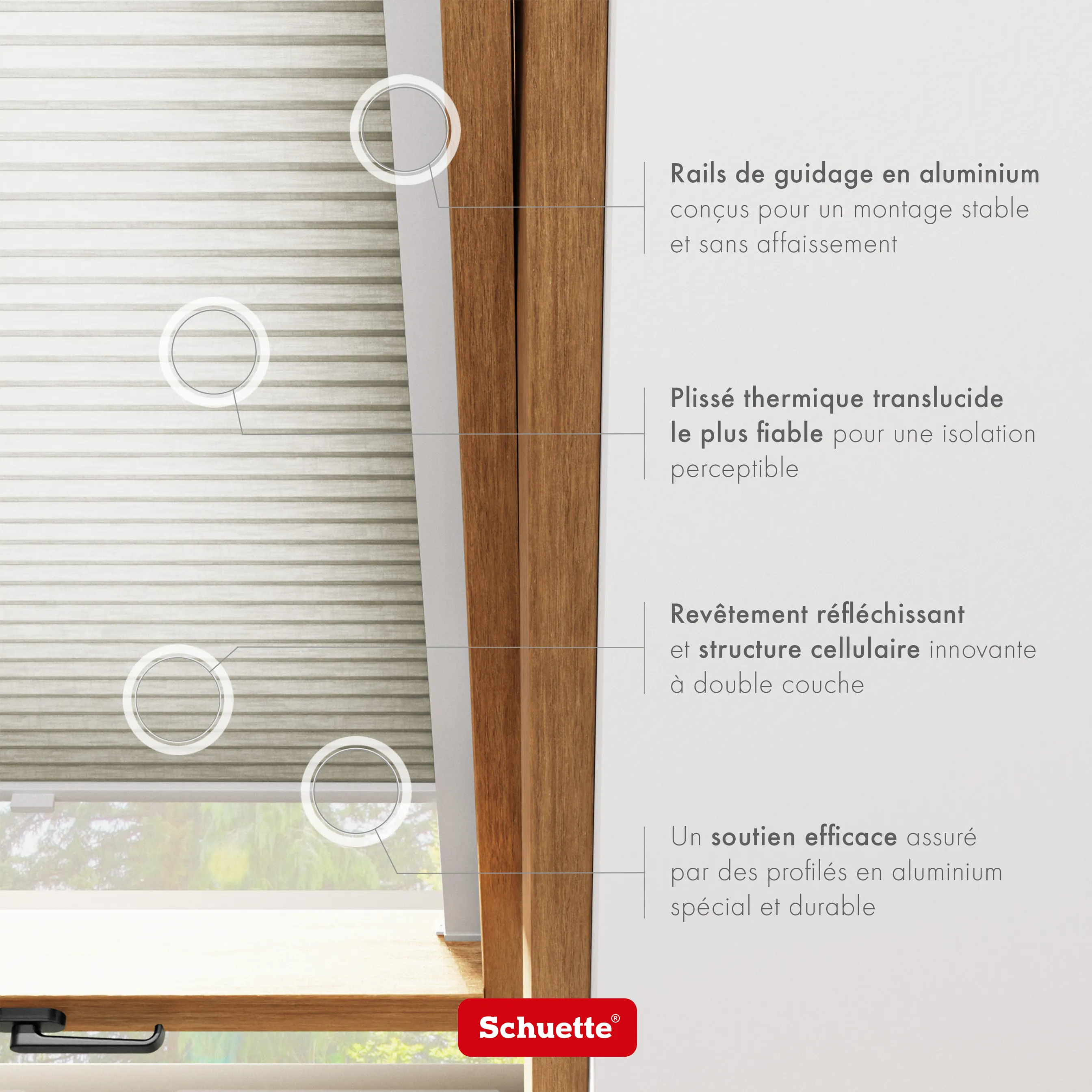 Schuette® Dachfenster Wabenplissee nach Maß • Thermo x Honey Kollektion: Chia Later! (Grau) • Profilfarbe: Anthrazit