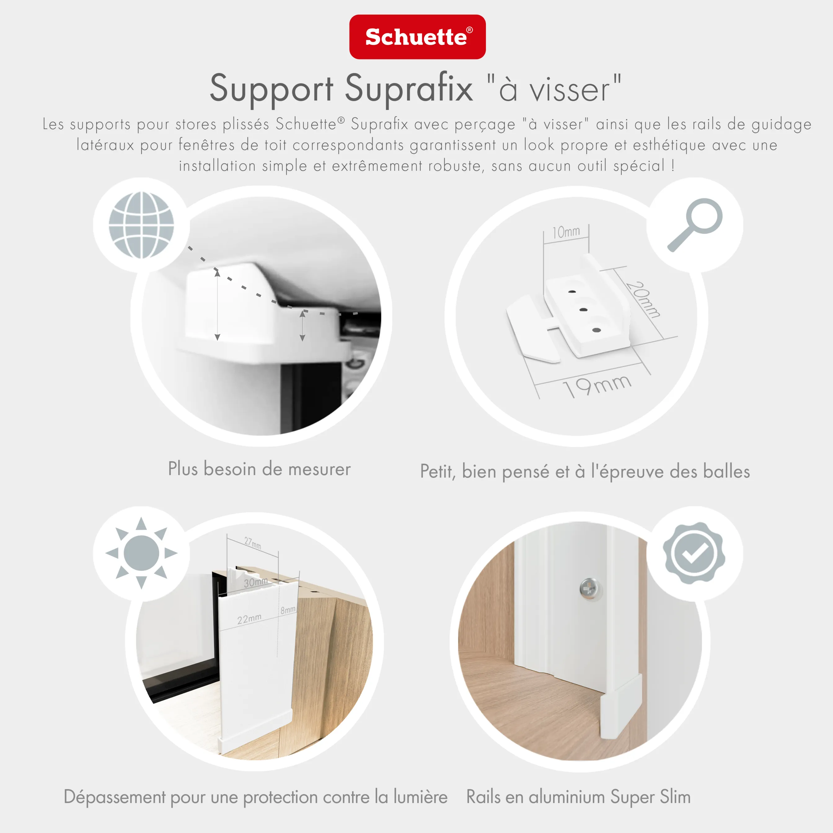 Schuette® Dachfenster Plissee nach Maß • Premium Kollektion: Cove Calm (Taubenblau) • Profilfarbe: Braun