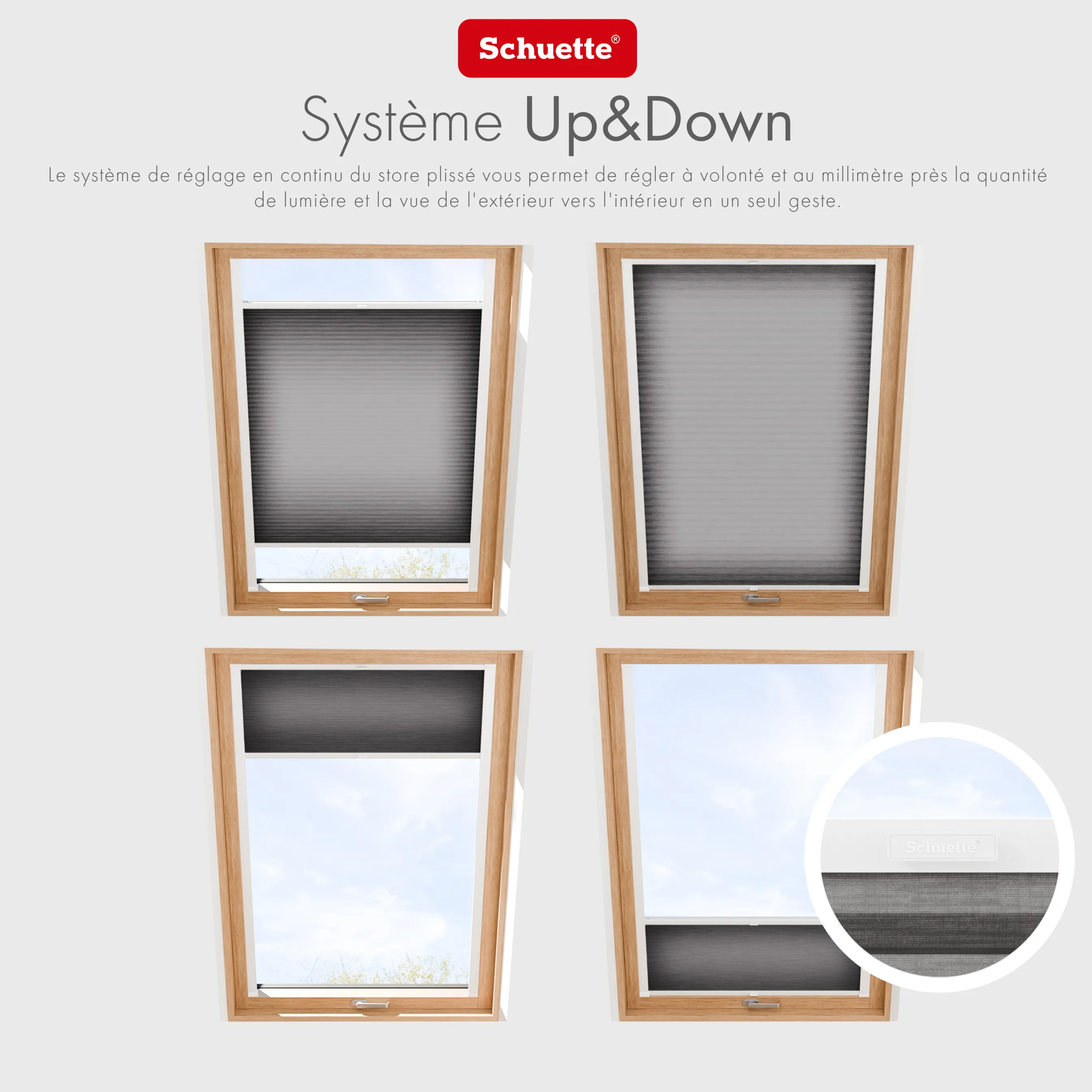 Schuette® Dachfenster Wabenplissee nach Maß • Thermo x Honey Kollektion: Midnight Snack (Schwarz) • Profilfarbe: Weiß