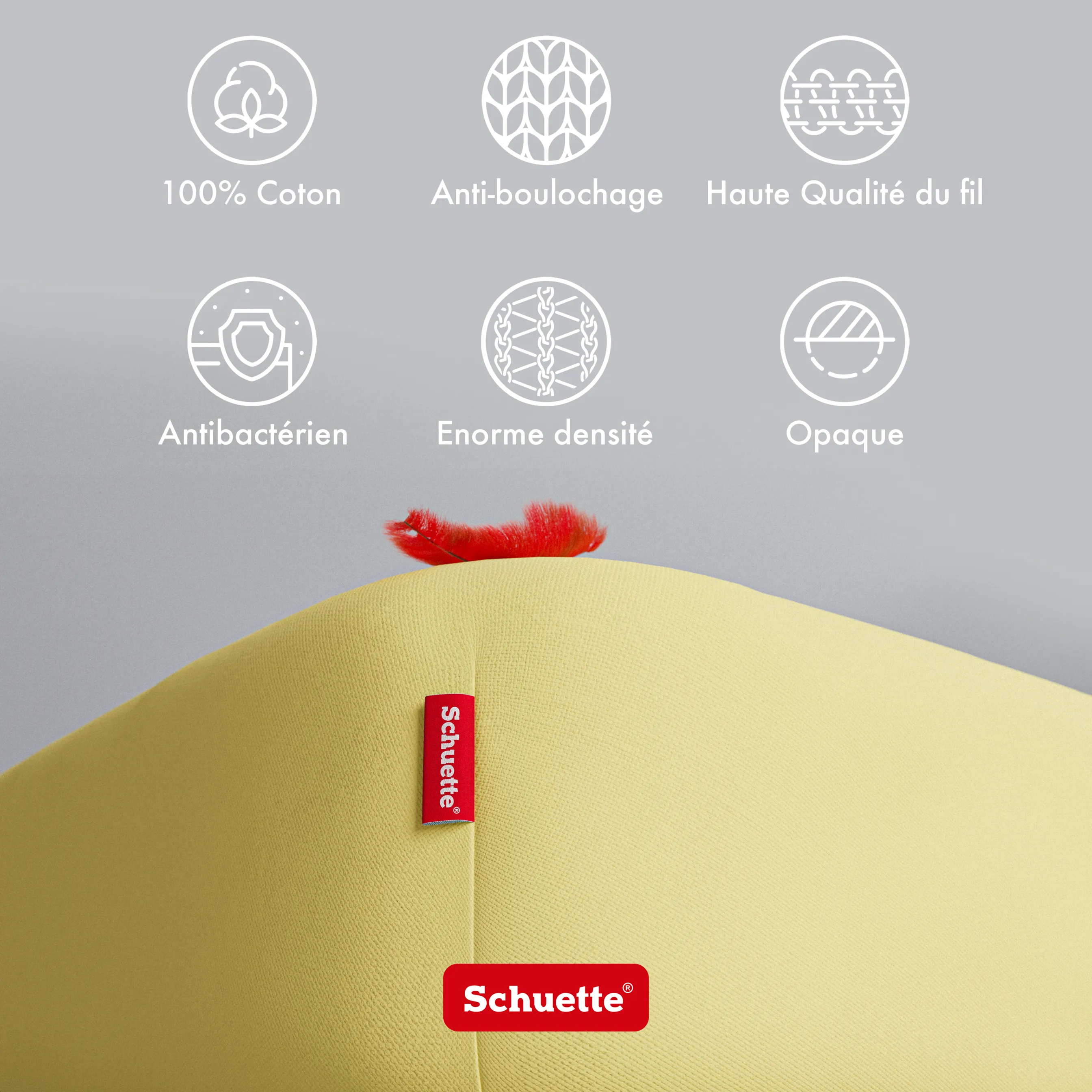 Schuette® Spannbettlaken • 180 x 200 • Wow! Kollektion: Hello Yellow (Gelb) • 100% Superfluff Baumwolle, Blickdicht, Faltenfrei • mit Rundumgummi • Matratzenhöhe bis 25 cm