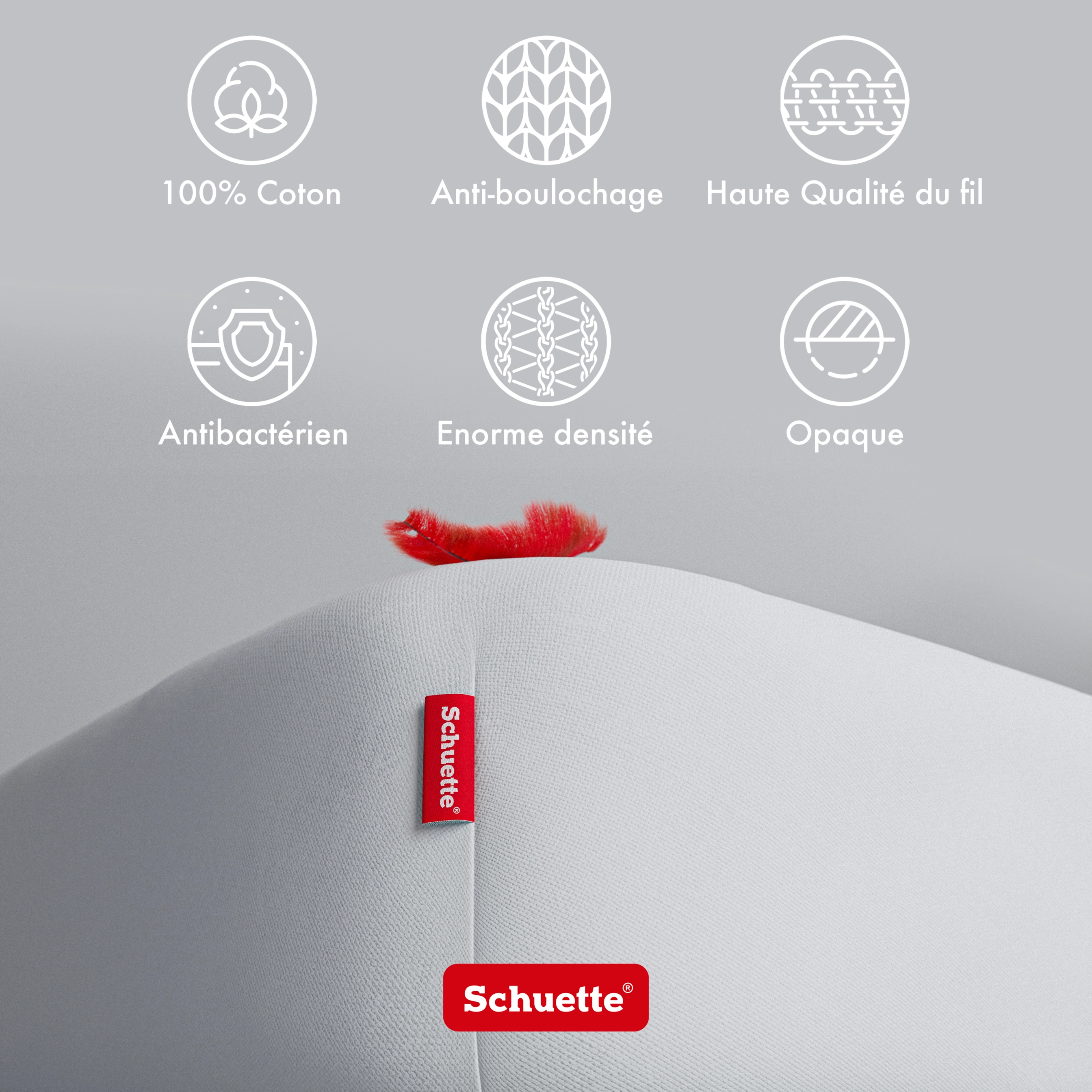 Schuette® Spannbettlaken • 180 x 200 • Wow! Kollektion: Graceful Grayce (Hellgrau) • 100% Superfluff Baumwolle, Blickdicht, Faltenfrei • mit Rundumgummi • Matratzenhöhe bis 40 cm