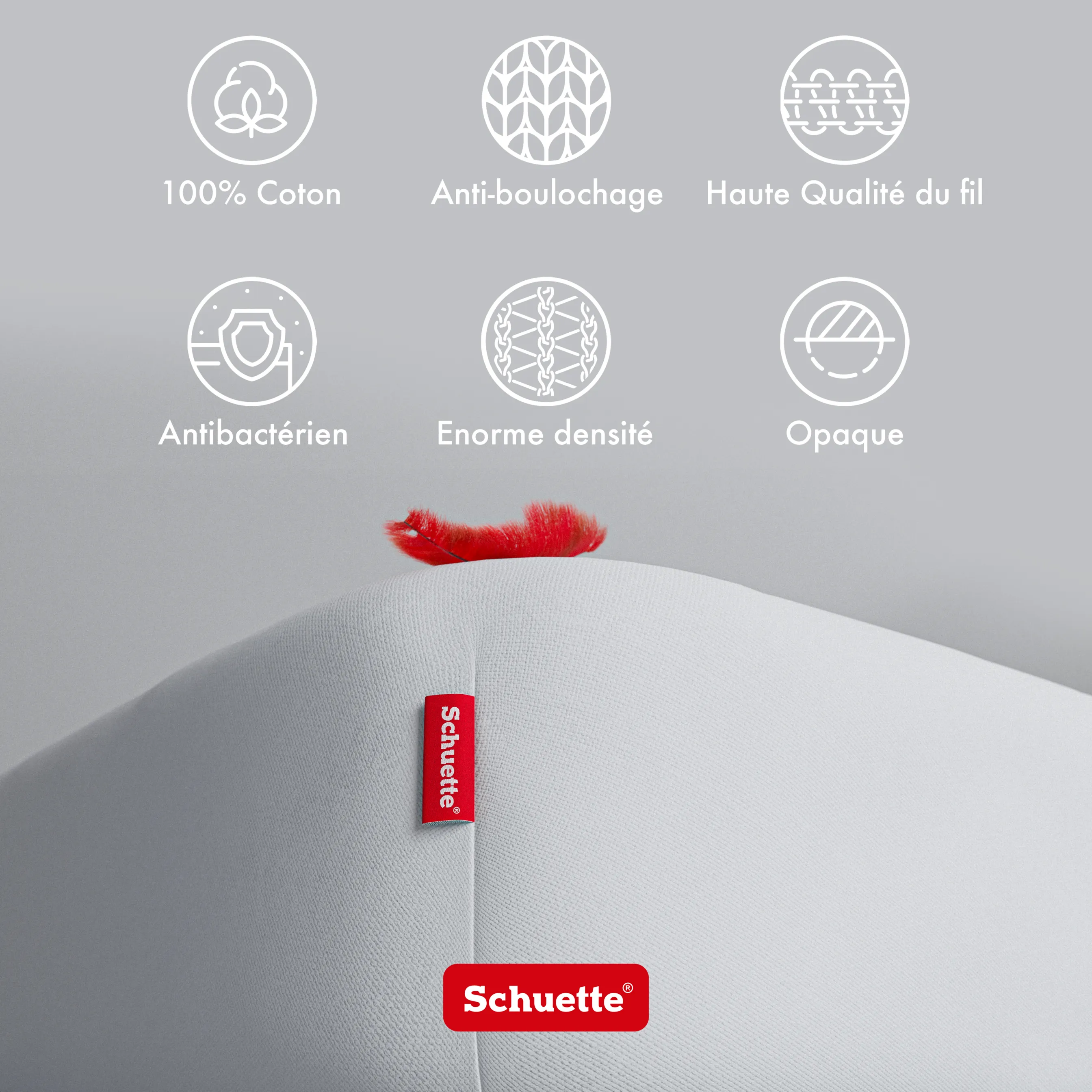 Schuette® Spannbettlaken • 100 x 200 • Wow! Kollektion: Graceful Grayce (Hellgrau) • 100% Superfluff Baumwolle, Blickdicht, Faltenfrei • mit Rundumgummi • Matratzenhöhe bis 25 cm