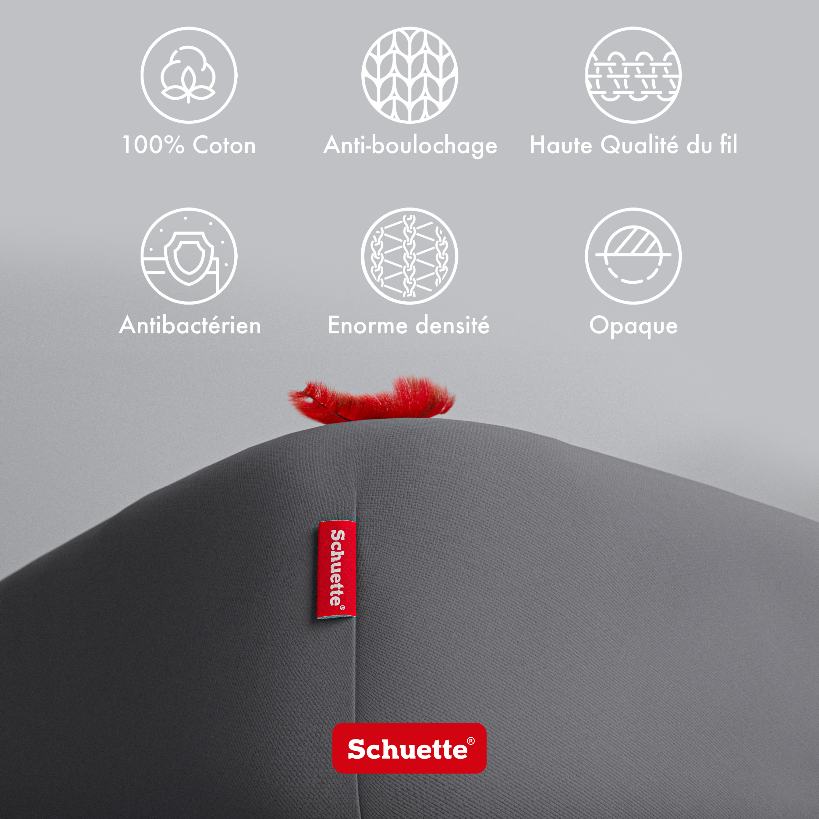 Schuette® Topper Spannbettlaken • 120 x 200 • Wow! Kollektion: Shades of Earl Gray (Dunkelgrau) • 100% Superfluff Baumwolle, Blickdicht, Faltenfrei • mit Rundumgummi • Matratzenhöhe bis 10 cm