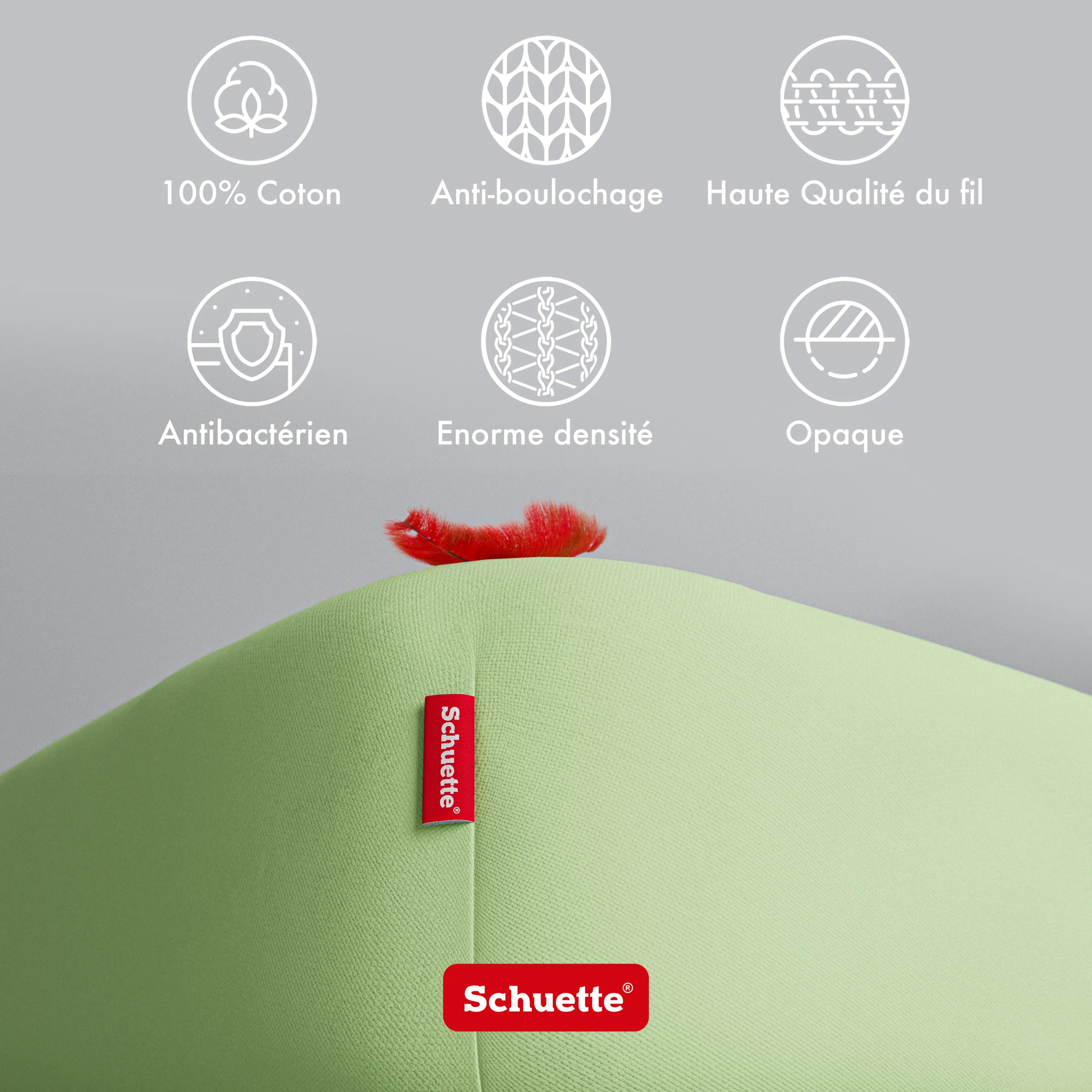 Schuette® Spannbettlaken • 90 x 200 • Wow! Kollektion: Lime Time (Hellgrün) • 100% Superfluff Baumwolle, Blickdicht, Faltenfrei • mit Rundumgummi • Matratzenhöhe bis 40 cm