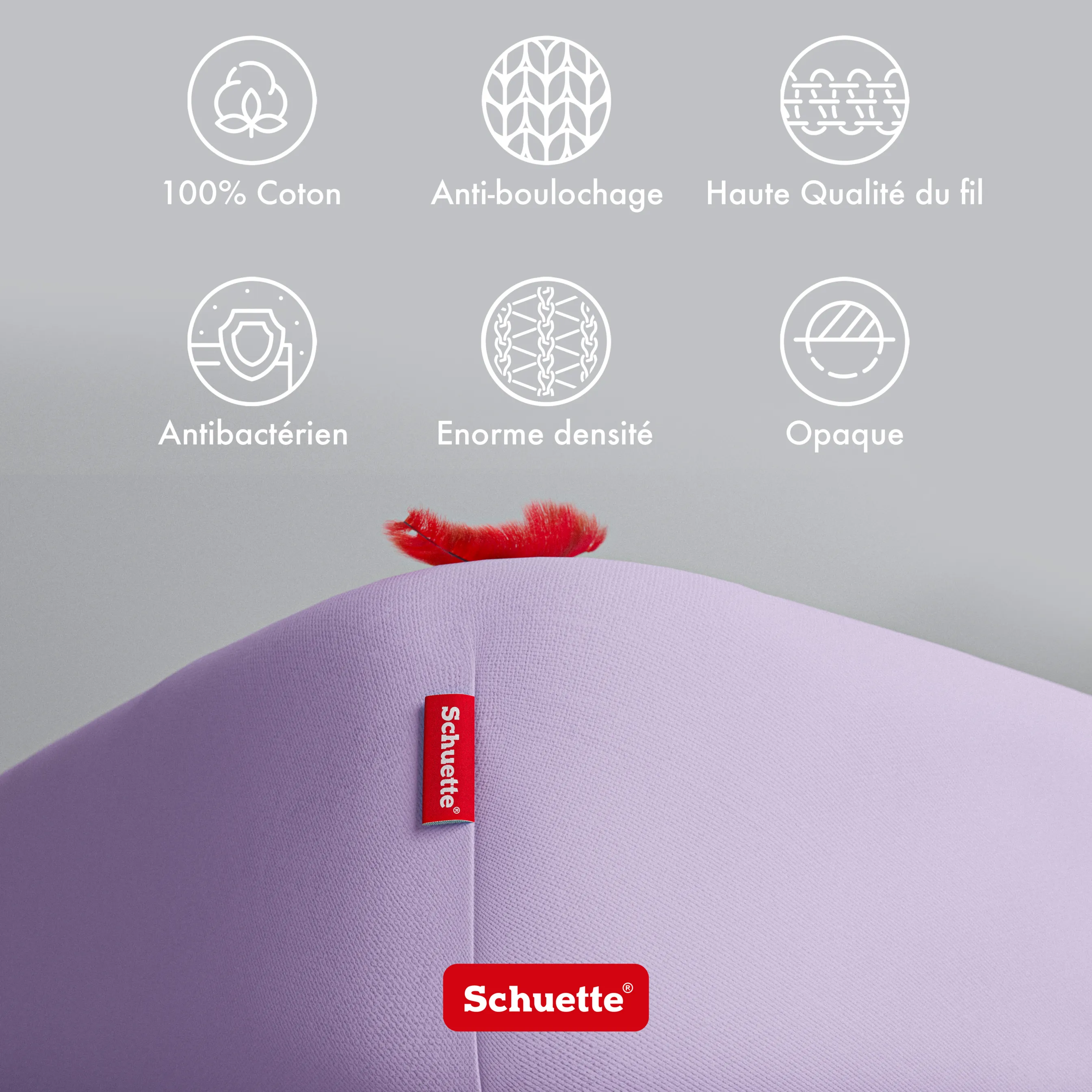 Schuette® Spannbettlaken • 200 x 200 • Wow! Kollektion: Violette (Hellviolett) • 100% Superfluff Baumwolle, Blickdicht, Faltenfrei • mit Rundumgummi • Matratzenhöhe bis 40 cm