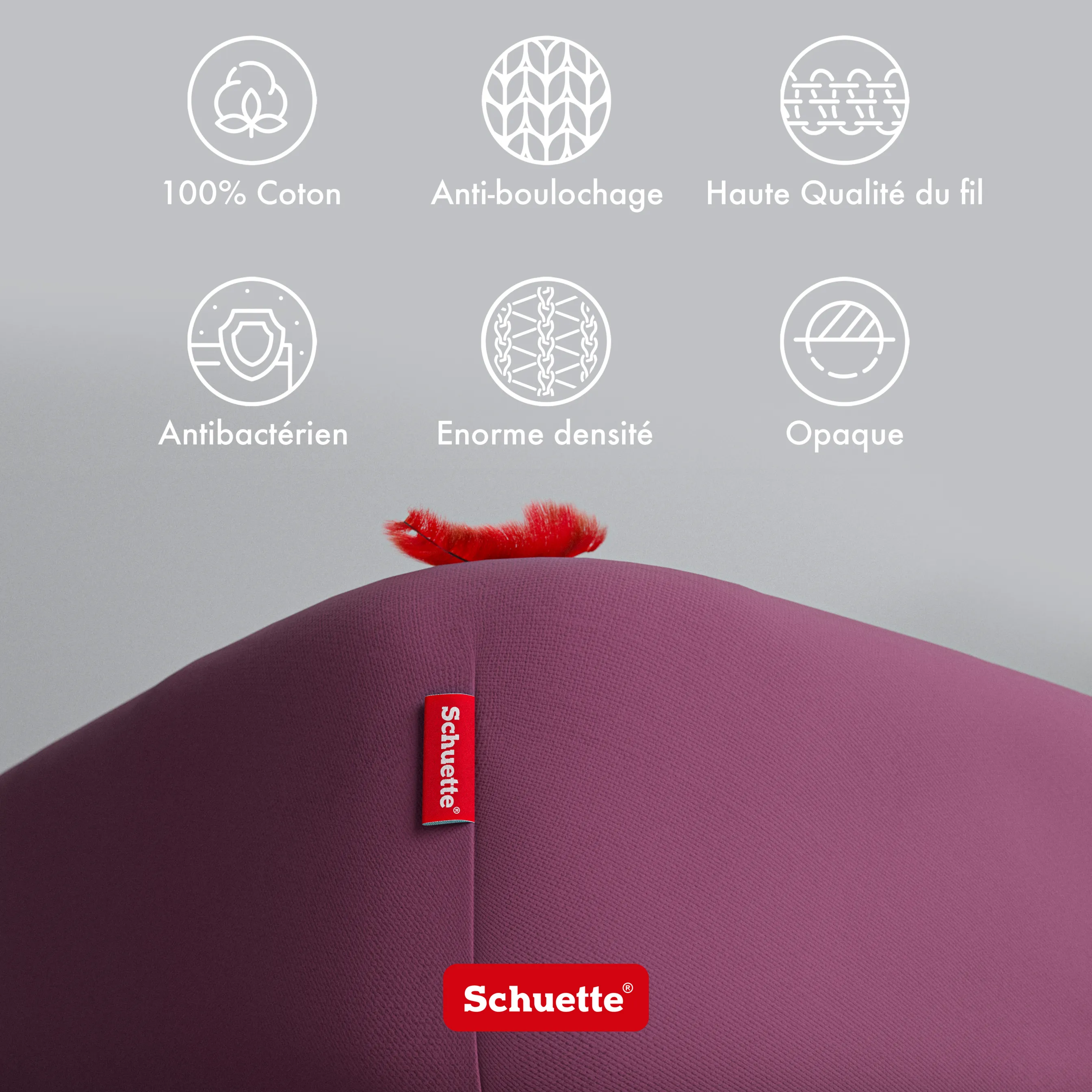 Schuette® Topper Spannbettlaken • 90 x 200 • Wow! Kollektion: Purple Matter (Dunkelviolett) • 100% Superfluff Baumwolle, Blickdicht, Faltenfrei • mit Rundumgummi • Matratzenhöhe bis 10 cm