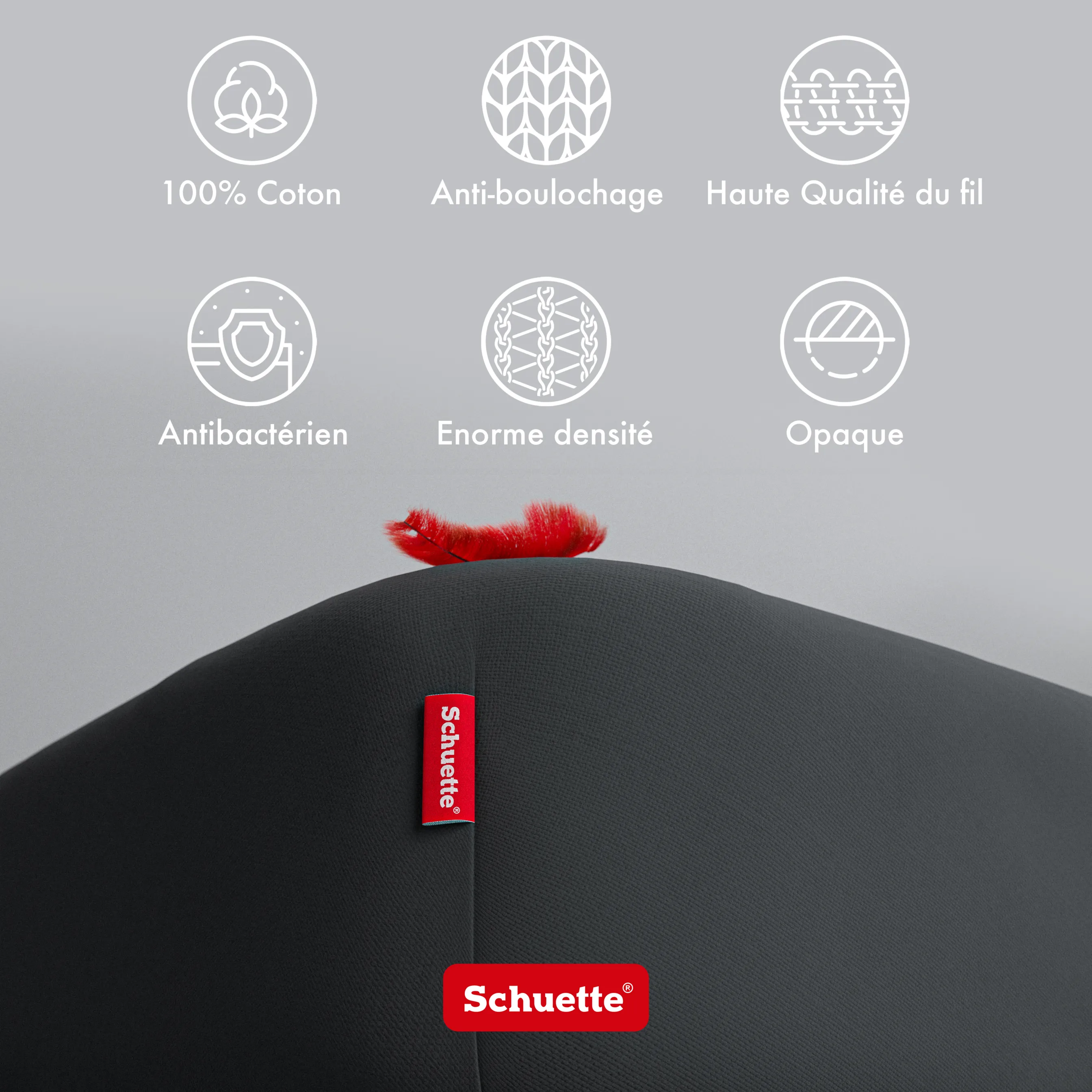 Schuette® Topper Spannbettlaken • 90 x 200 • Wow! Kollektion: Beyond Black (Schwarz) • 100% Superfluff Baumwolle, Blickdicht, Faltenfrei • mit Rundumgummi • Matratzenhöhe bis 10 cm