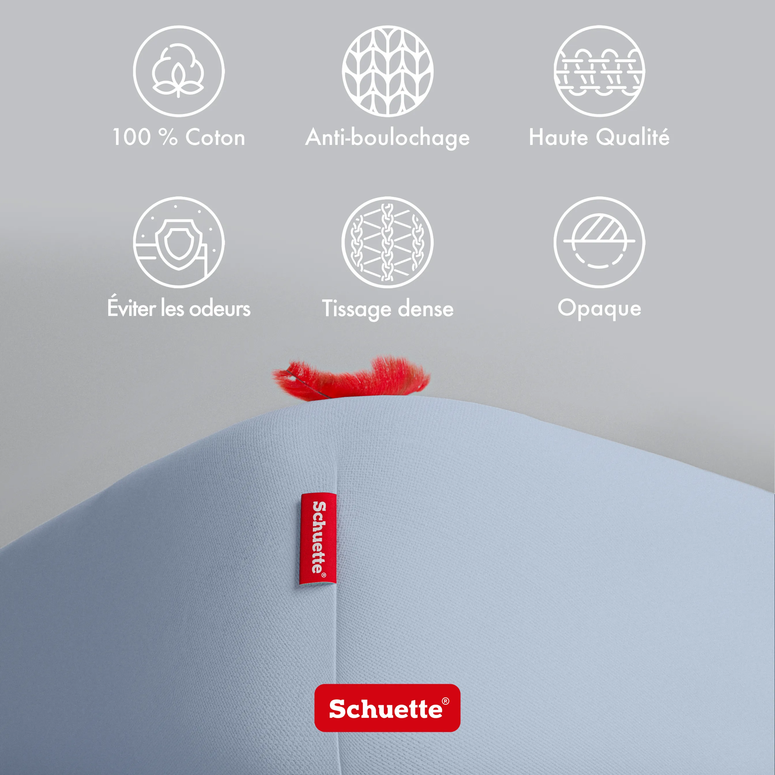 Schuette® Topper Spannbettlaken • 160 x 200 • Wow! Kollektion: Blue It Away (Pastellblau) • 100% Superfluff Baumwolle, Blickdicht, Faltenfrei • mit Rundumgummi • Matratzenhöhe bis 10 cm