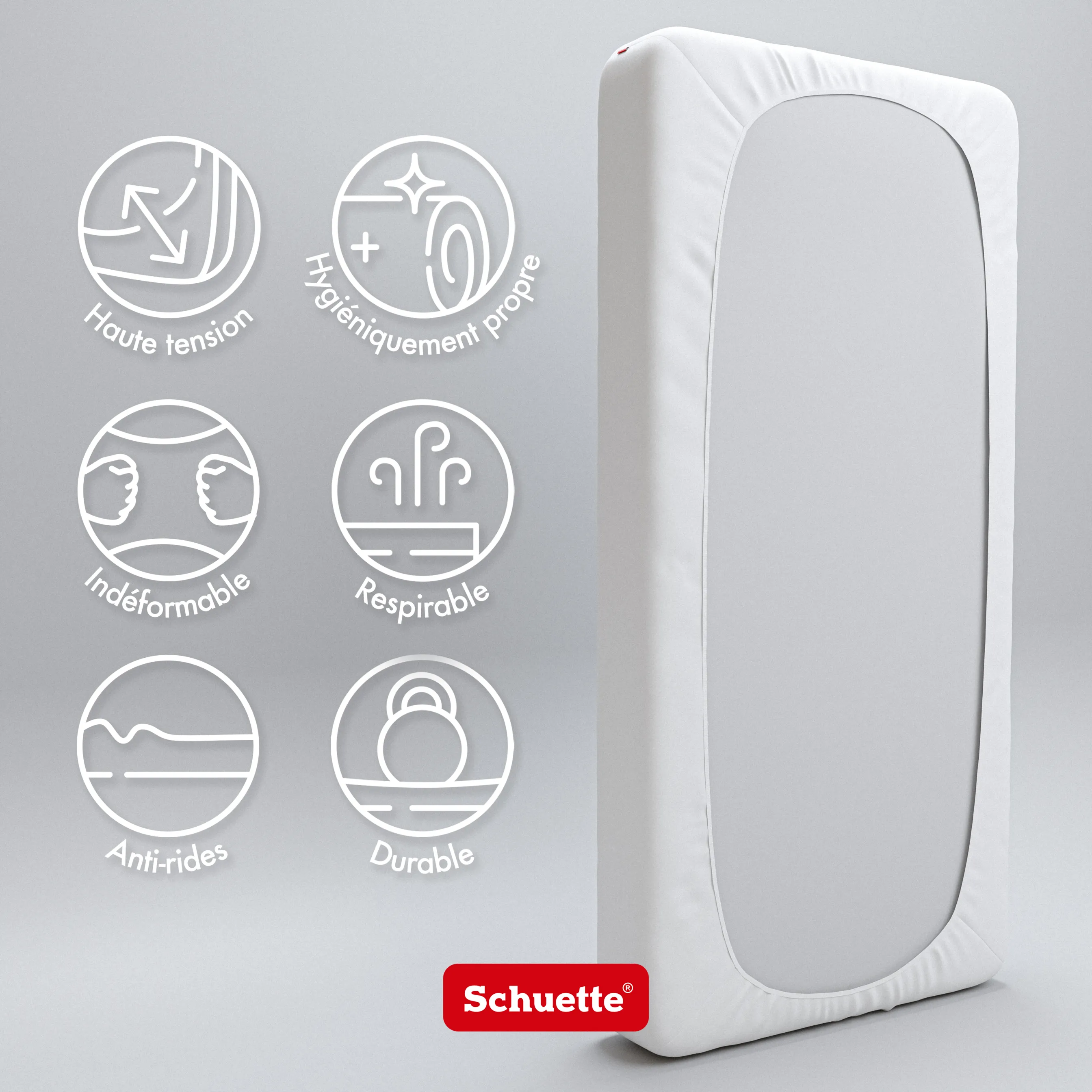 Schuette® Spannbettlaken • 90 x 200 • Wow! Kollektion: Fluff White (Weiß) • 100% Superfluff Baumwolle, Blickdicht, Faltenfrei • mit Rundumgummi • Matratzenhöhe bis 25 cm