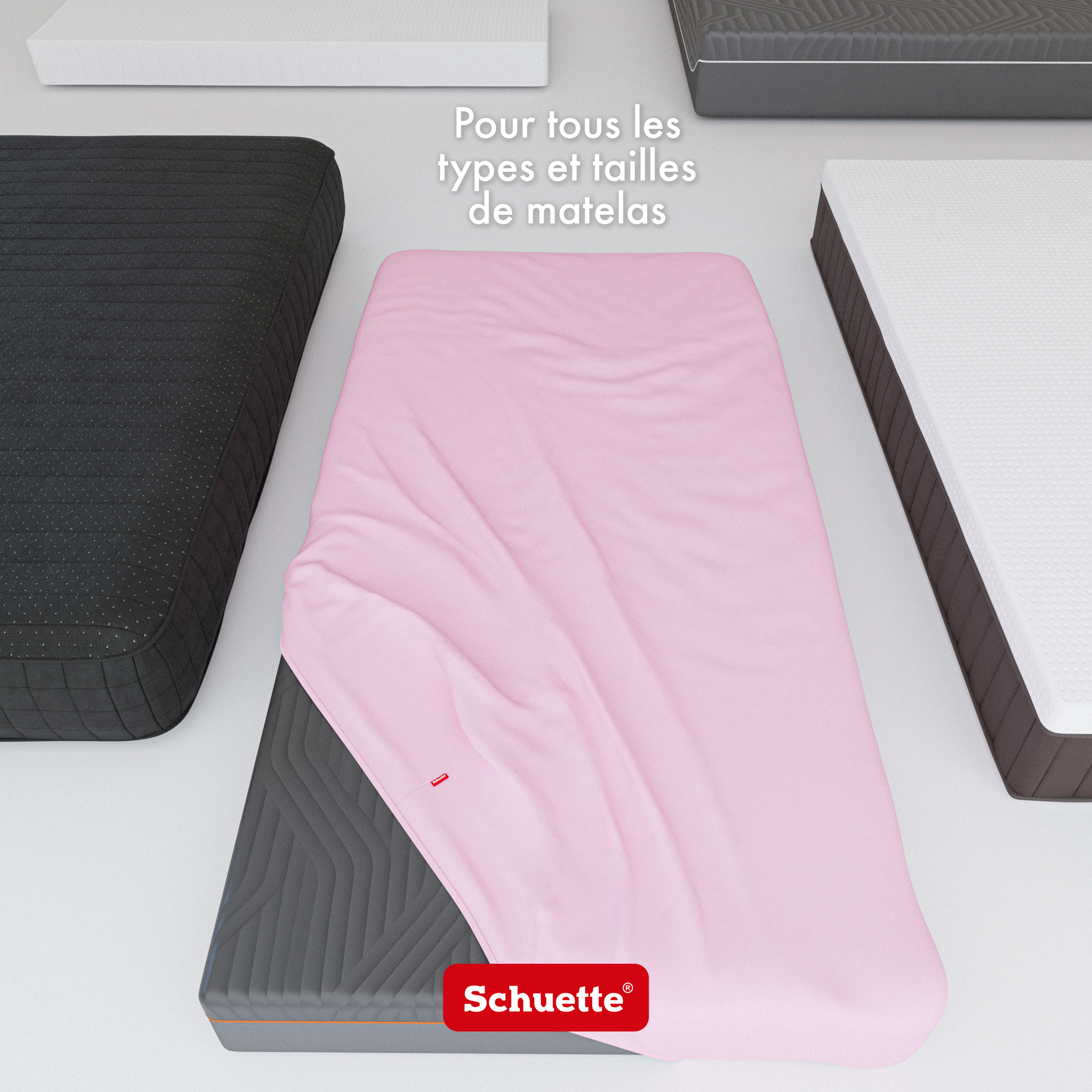 Schuette® Topper Spannbettlaken • 160 x 200 • Wow! Kollektion: Let me Pink! (Rosa) • 100% Superfluff Baumwolle, Blickdicht, Faltenfrei • mit Rundumgummi • Matratzenhöhe bis 10 cm